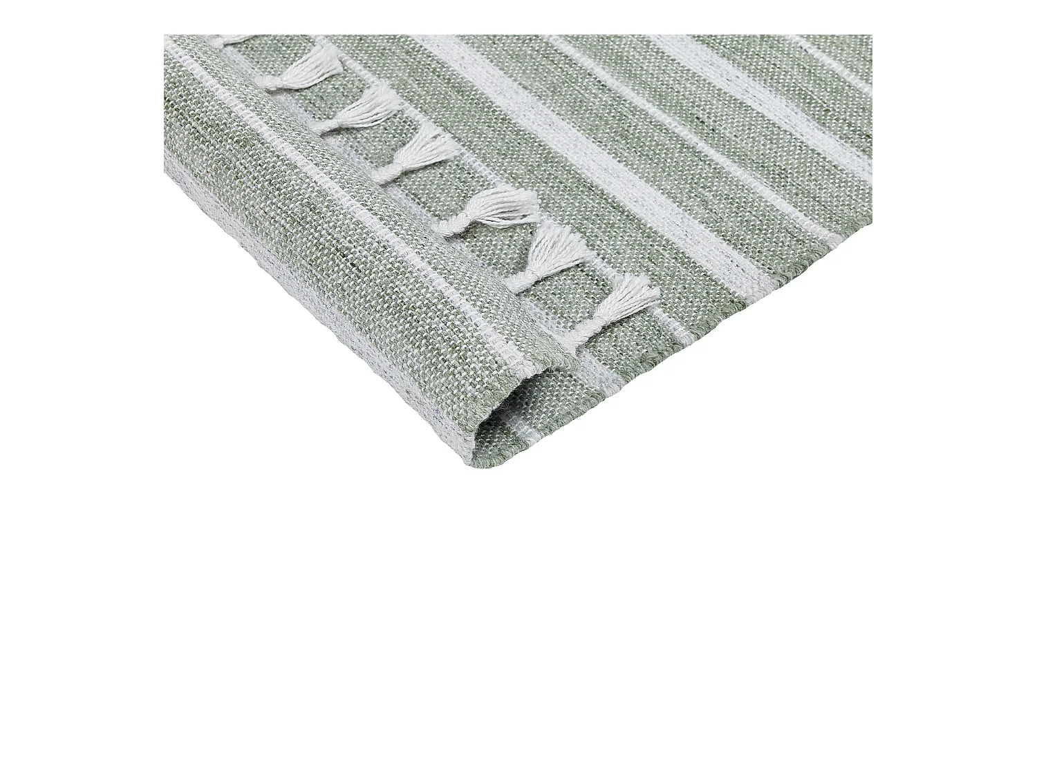 Tappeto verde scuro e bianco 160 x 230 cm BADEMLI