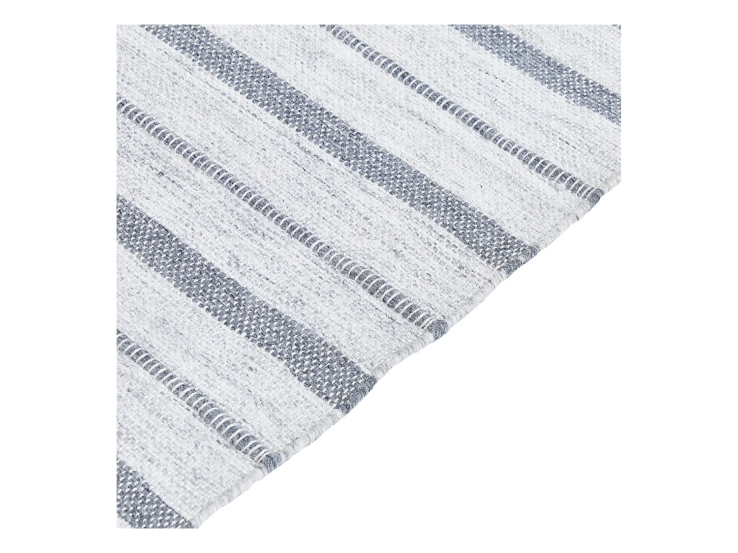 Outdoor Teppich cremeweiss / grau 160 x 230 cm Streifenmuster Kurzflor BADEMLI