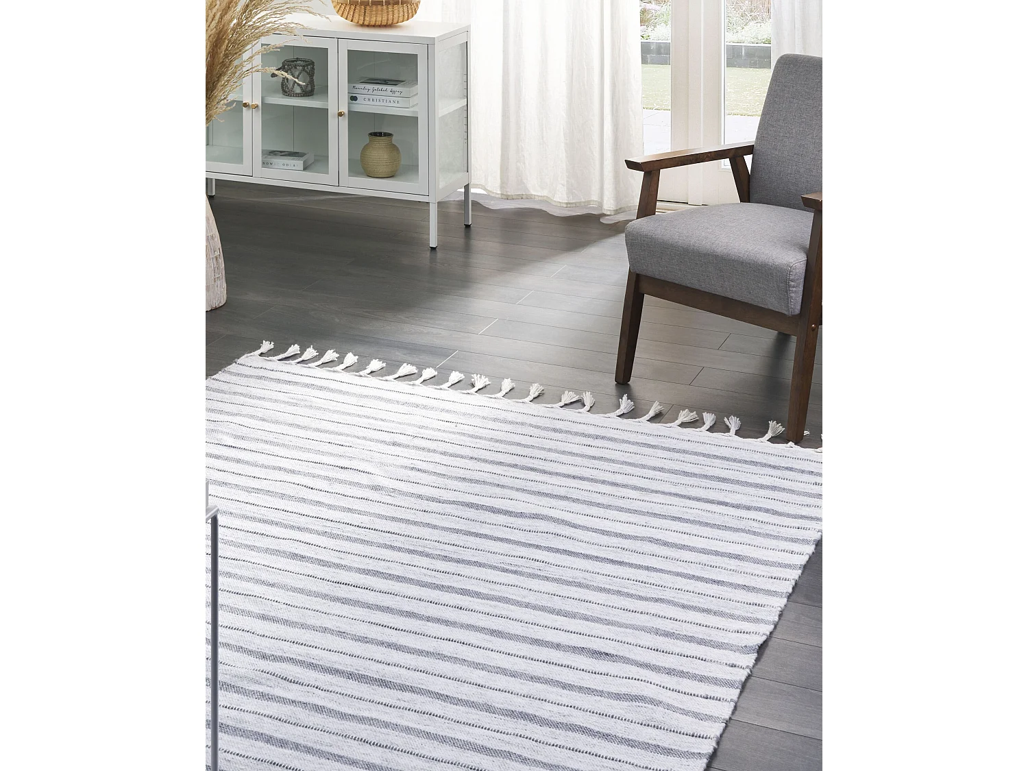 Vloerkleed synthetisch off-white 160 x 230 cm BADEMLI