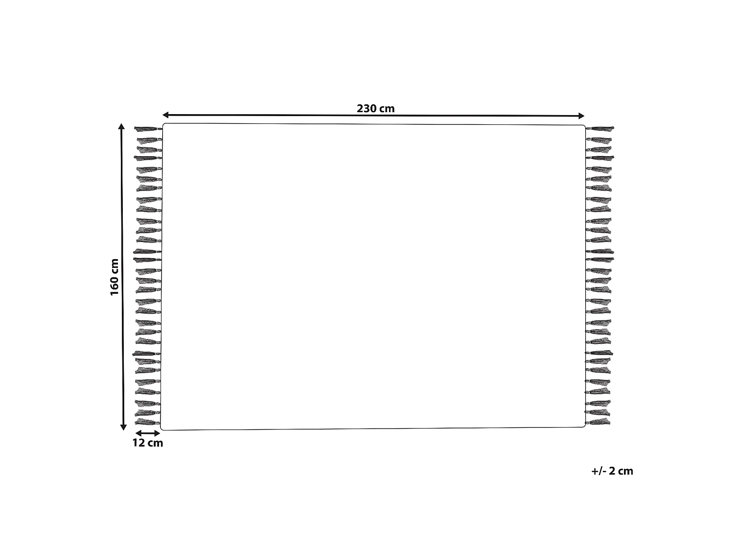 Tapis blanc cassé 160 x 230 cm BADEMLI