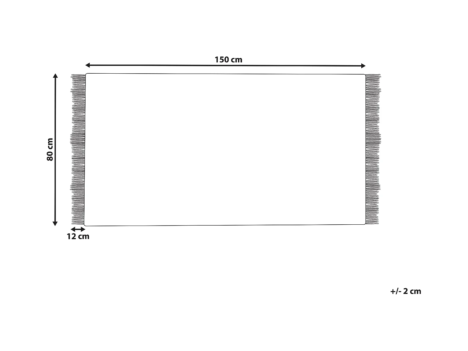 Vloerkleed wol grijs 80 x 150 cm TEKELER