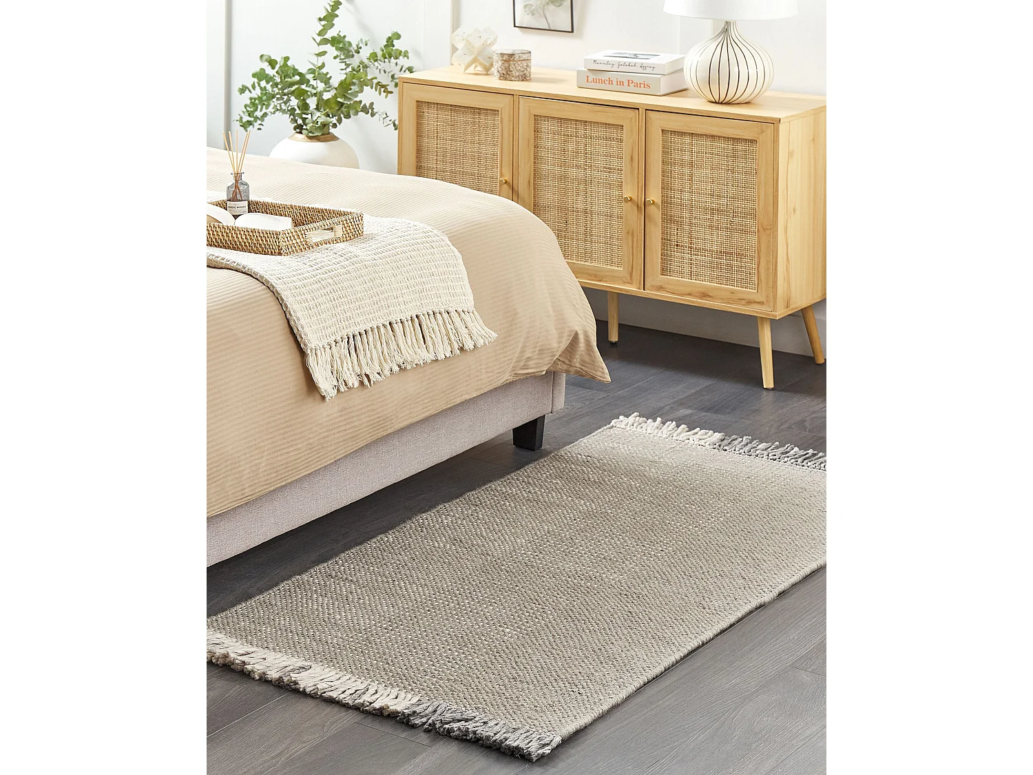 Tapis TEKELER Gris 80 x 150 cm Laine