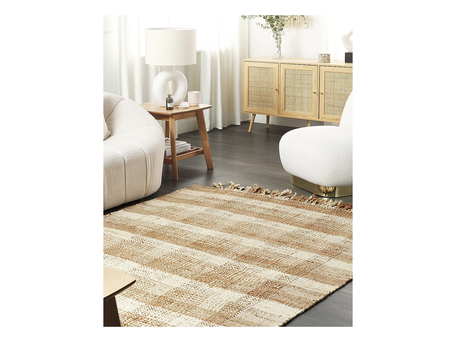 Tapis BERISSA Beige 140 x 200 cm Jute