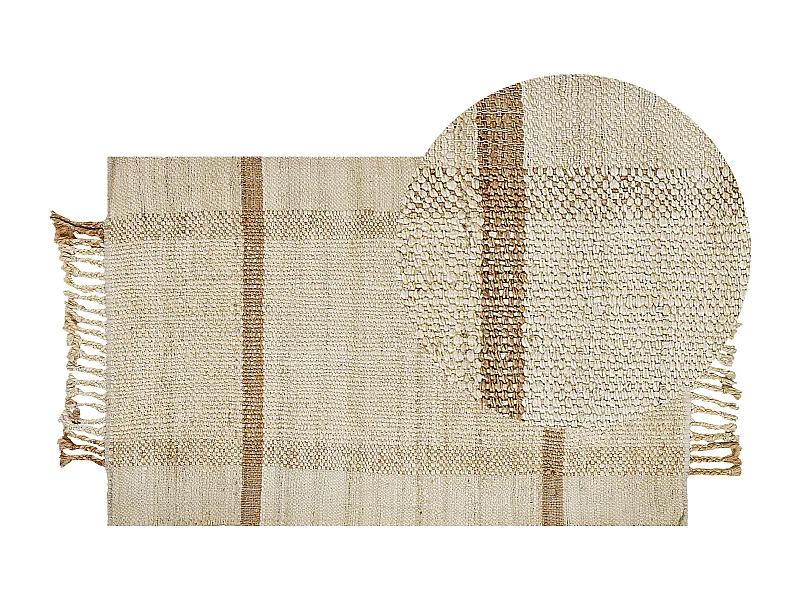 Alfombra YELMEZ 80 x 150 cm Yute Beige