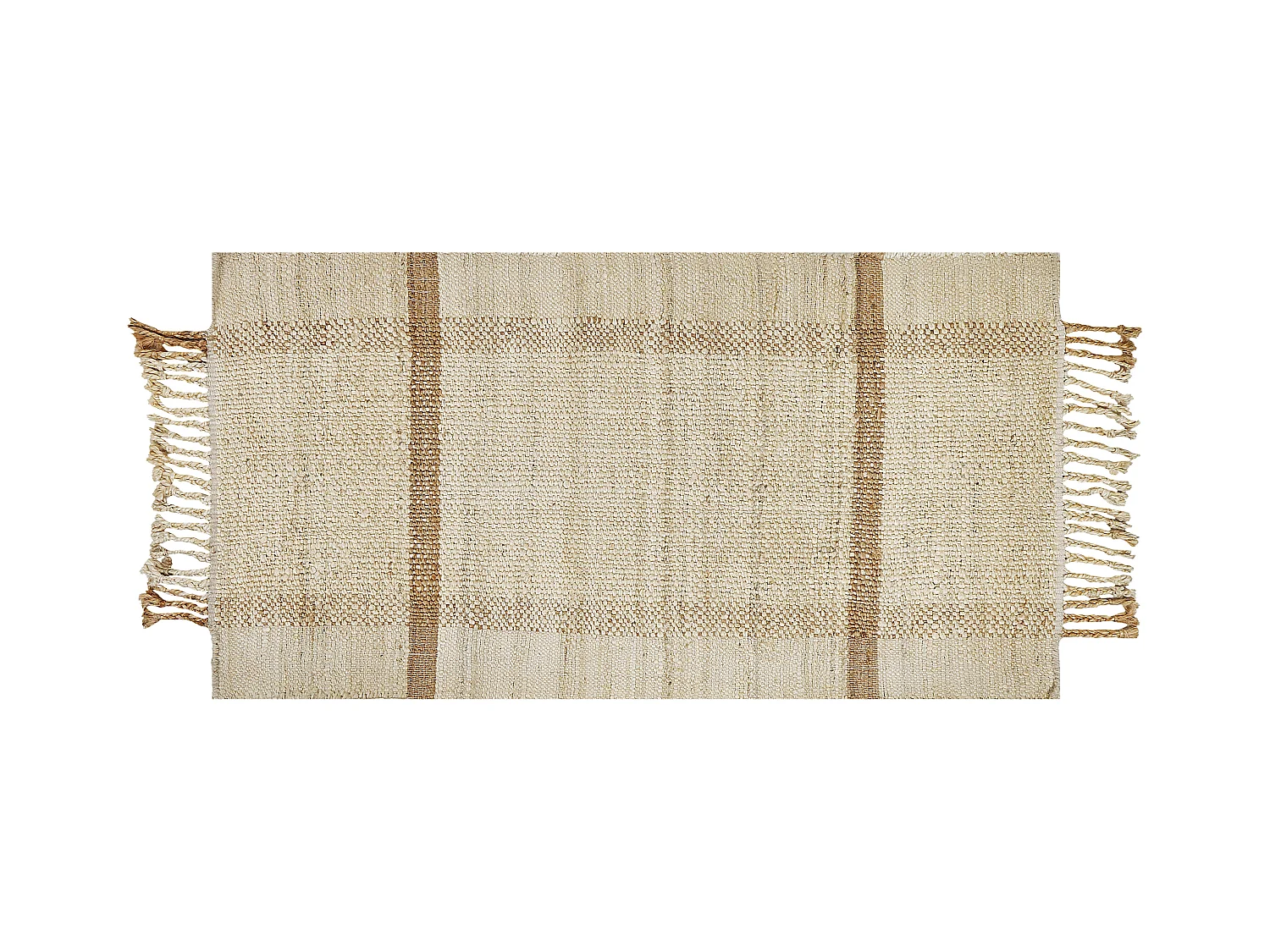 Vloerkleed YELMEZ 80 x 150 cm Jute Beige