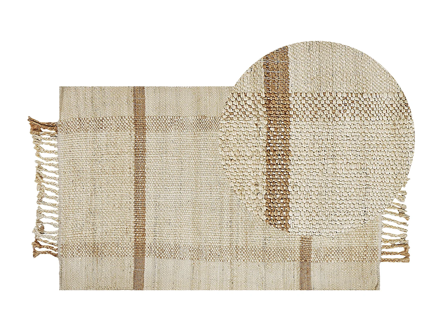 Tapis YELMEZ Beige 80 x 150 cm Jute