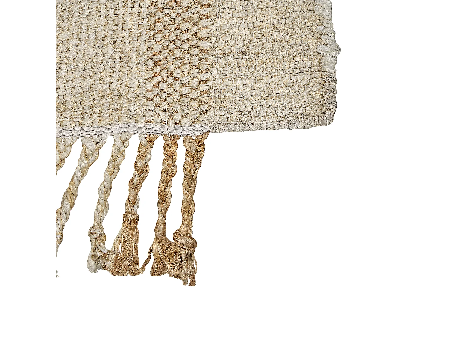 Tappeto iuta beige chiaro e naturale 80 x 150 cm YELMEZ