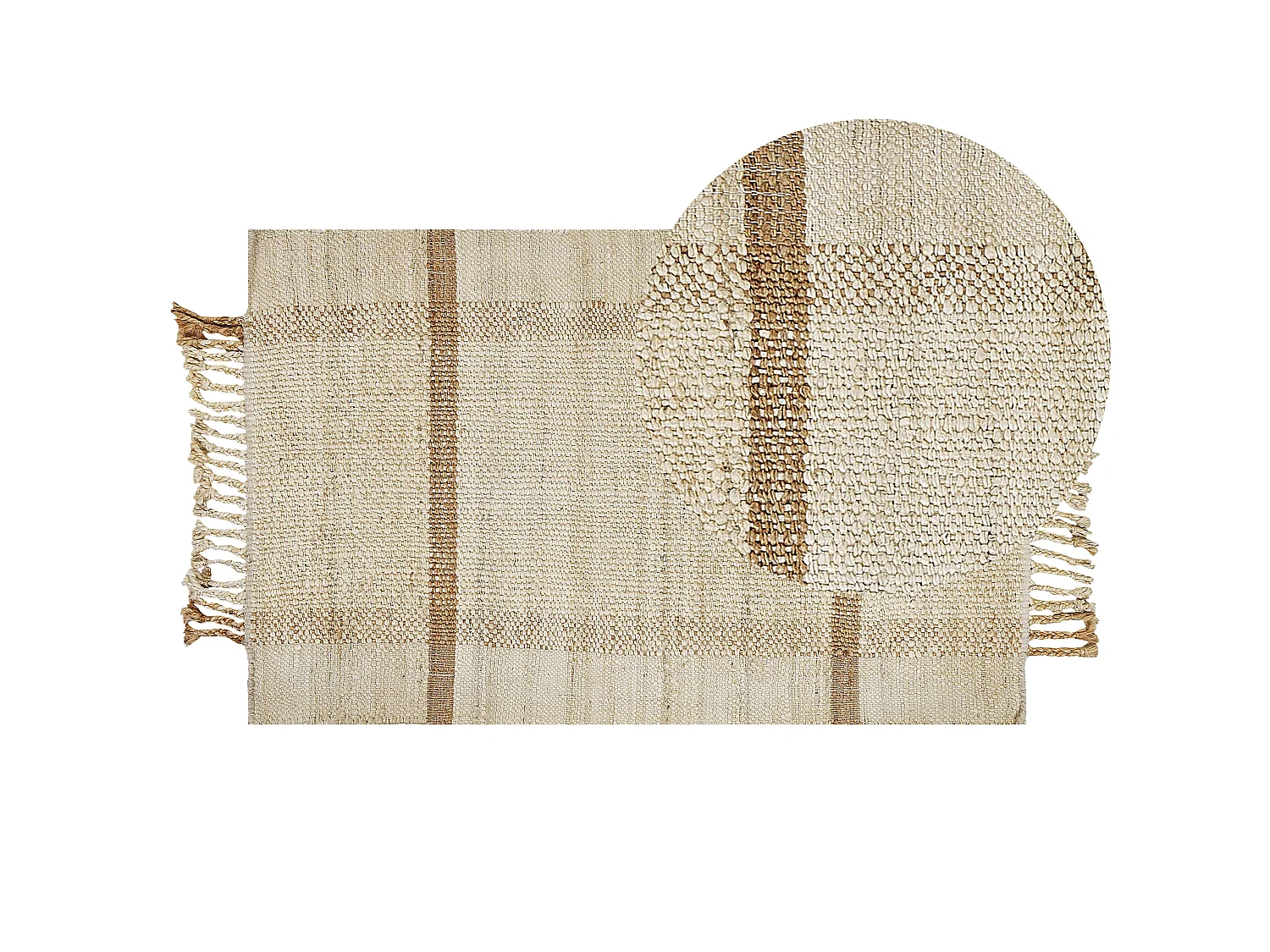 Tapis YELMEZ 80 x 150 cm Jute Beige