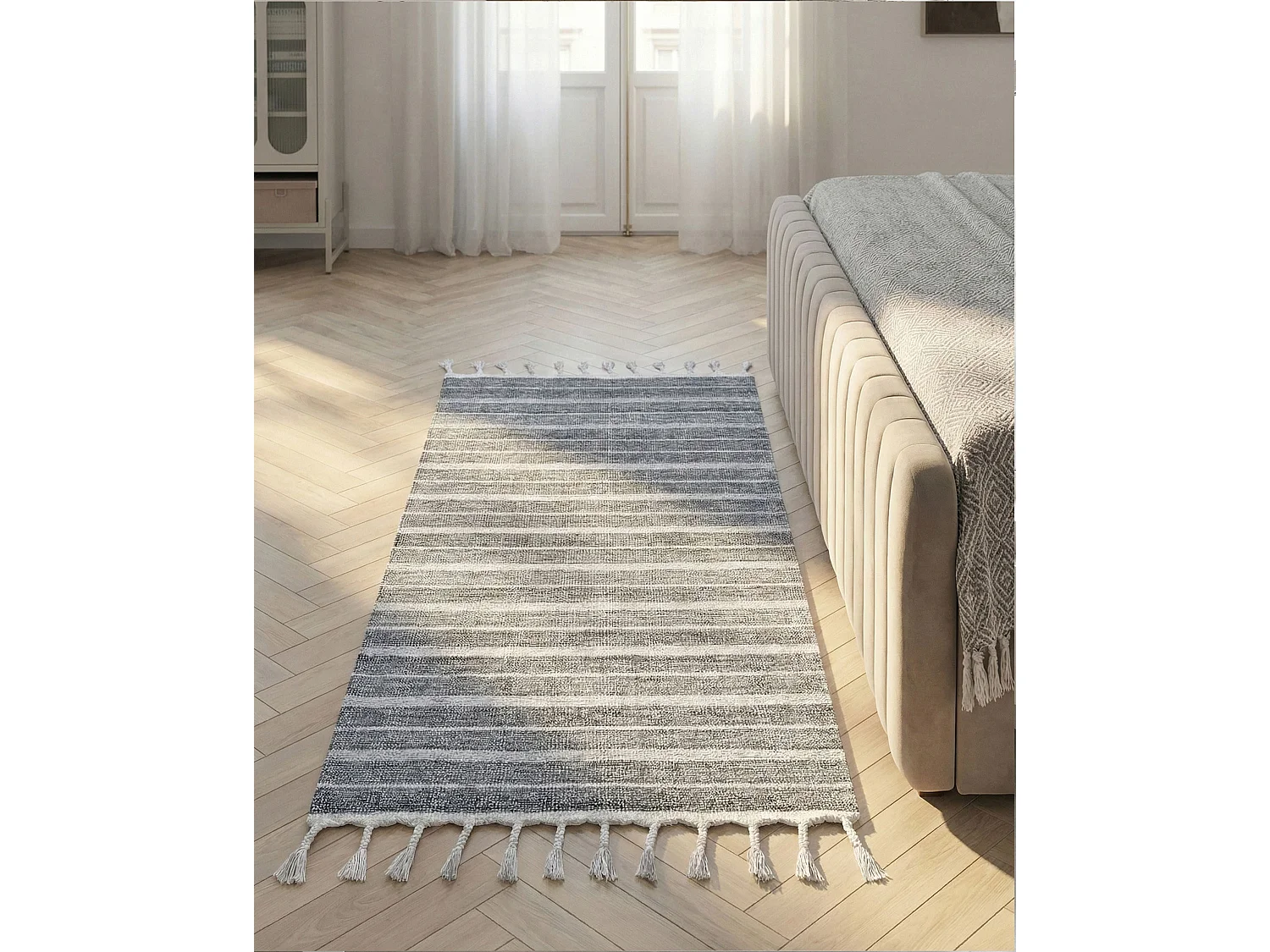 Tapis BADEMLI Blanc cassé 80 x 150 cm