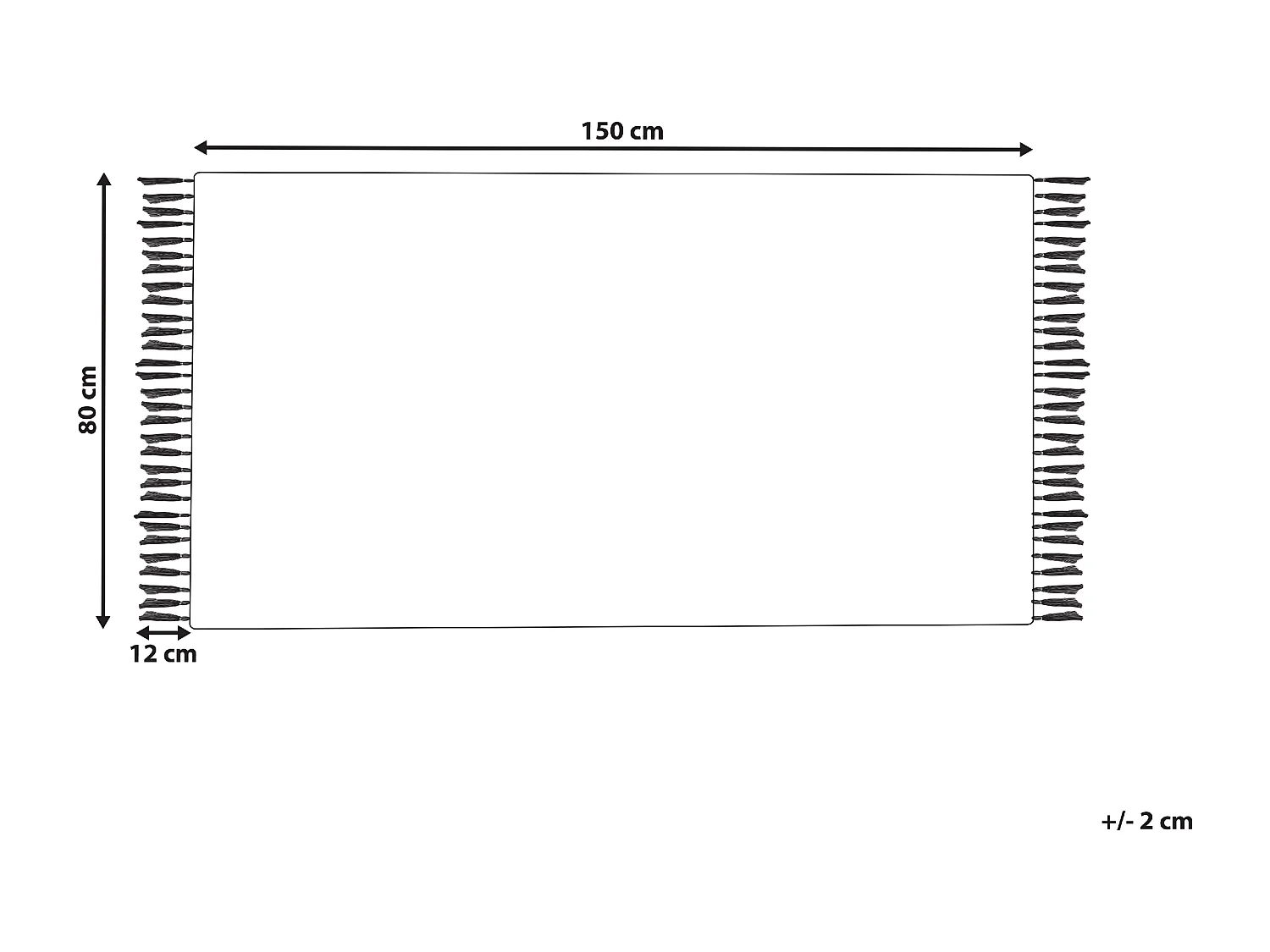 Tapis BADEMLI Blanc cassé 80 x 150 cm