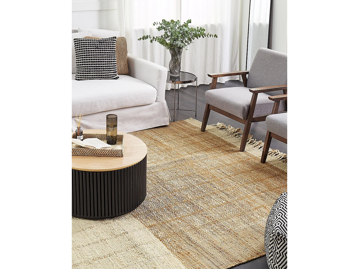 Vloerkleed KARKIN 200 x 300 cm Jute Beige