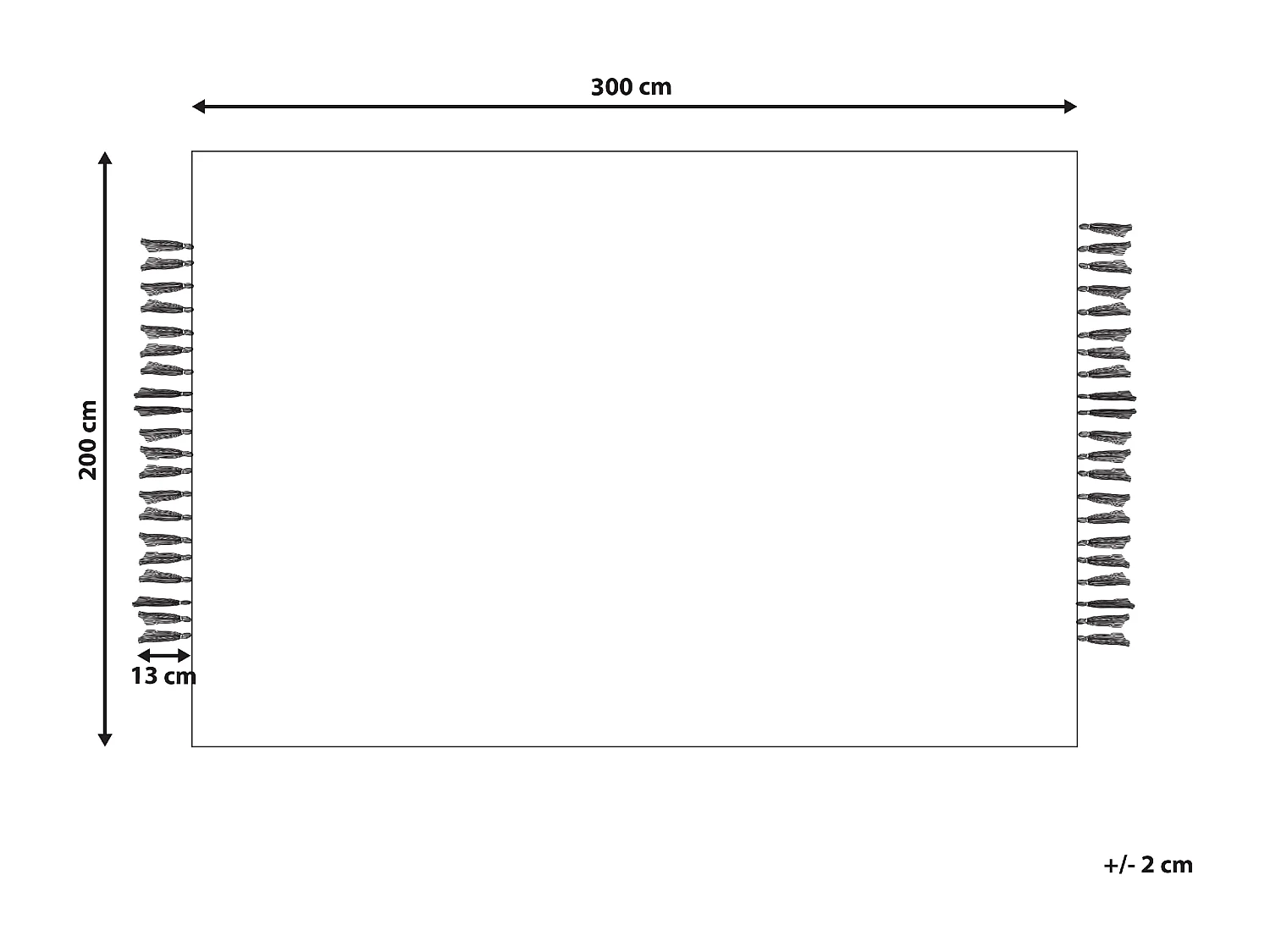 Vloerkleed KARKIN 200 x 300 cm Jute Beige