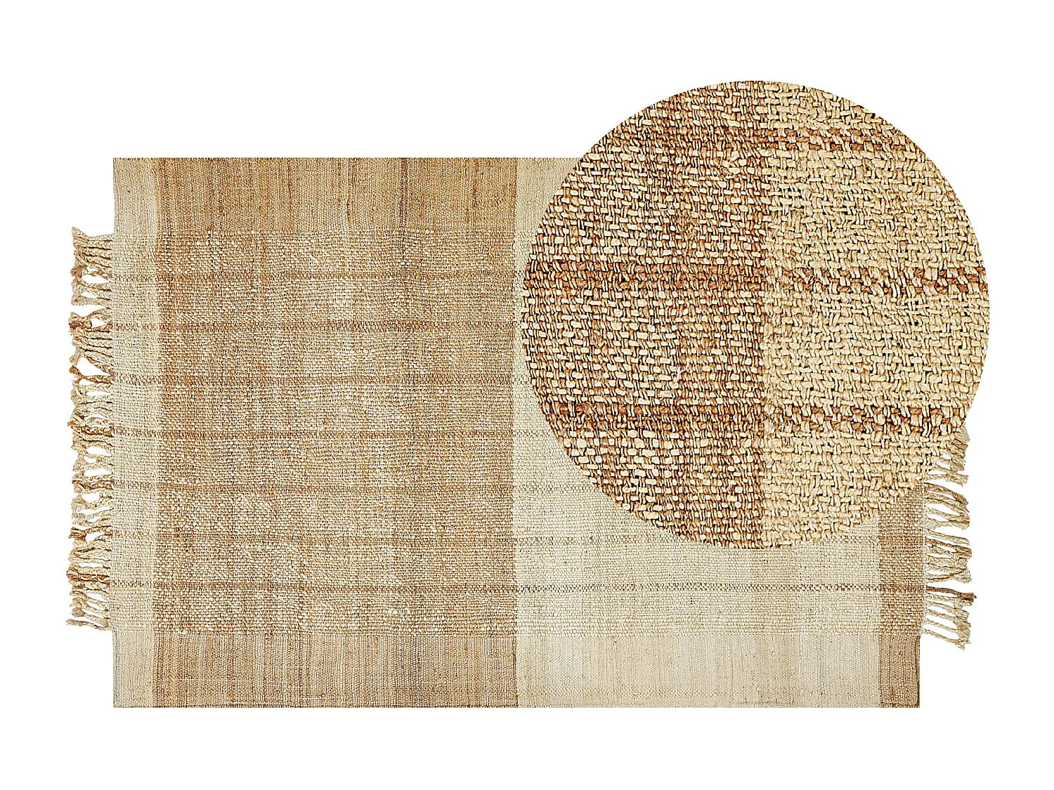 Vloerkleed KARKIN 200 x 300 cm Jute Beige