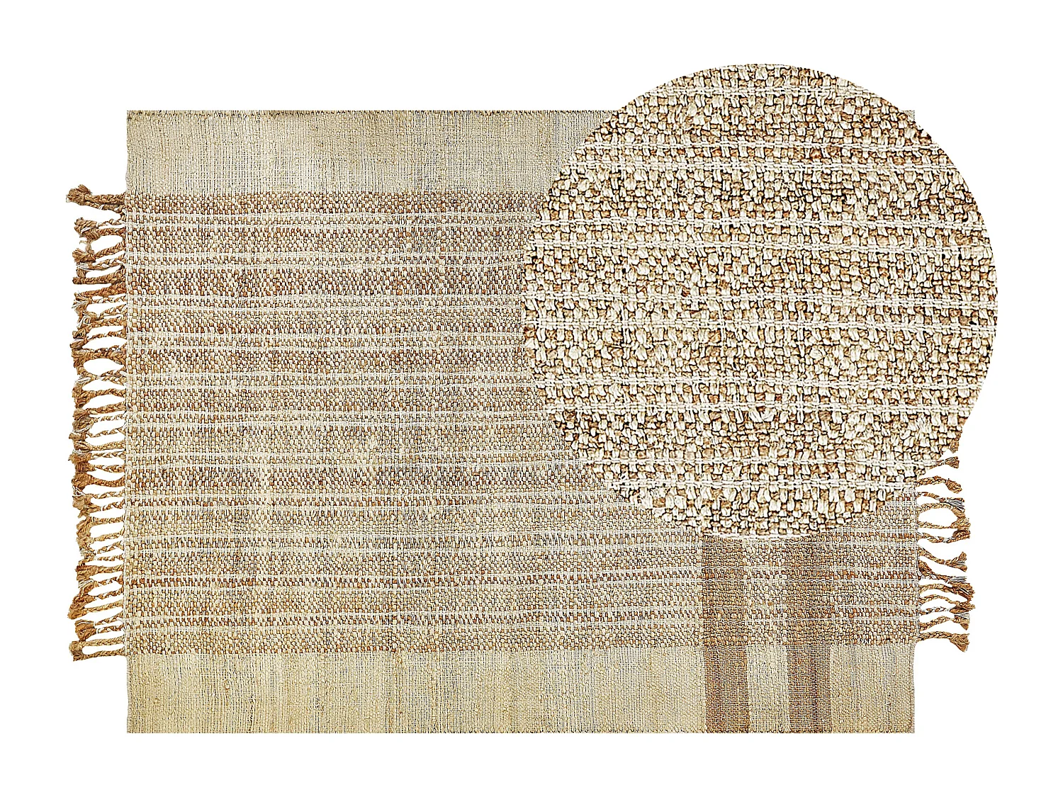 Dywan z juty 140 x 200 cm beżowy ORTAOBA