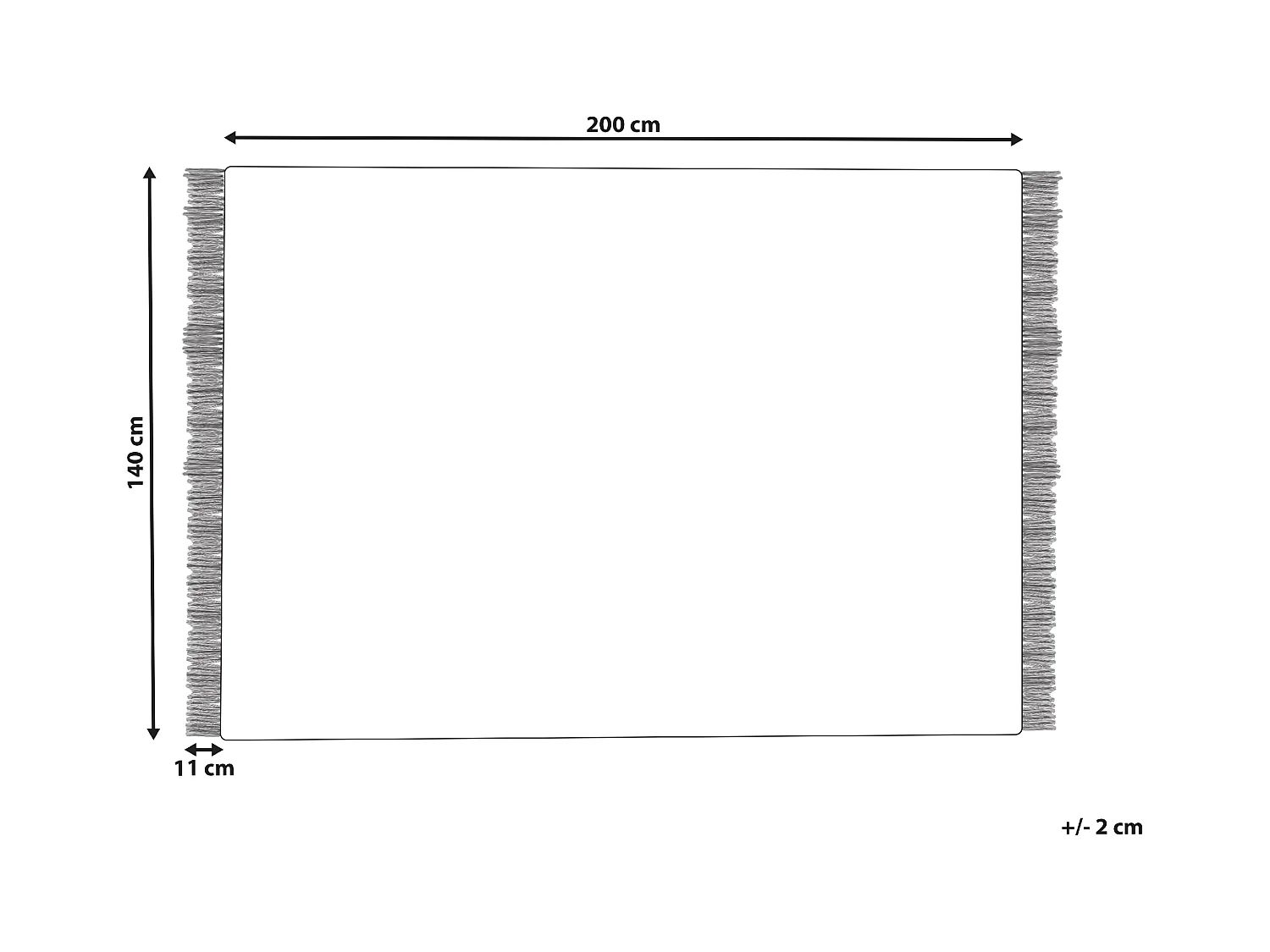 Teppich Wolle beige / schwarz 140 x 200 cm Kurzflor YAZLIK