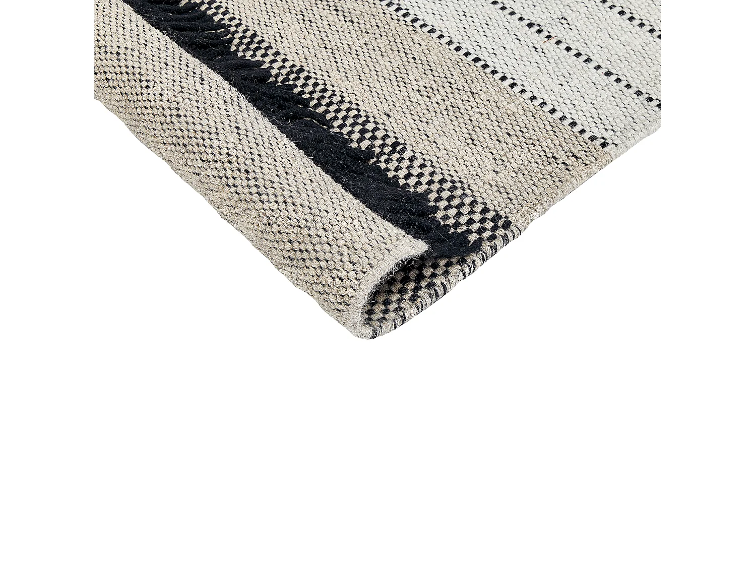 Tapis en laine beige et noir 140 x 200 cm YAZLIK