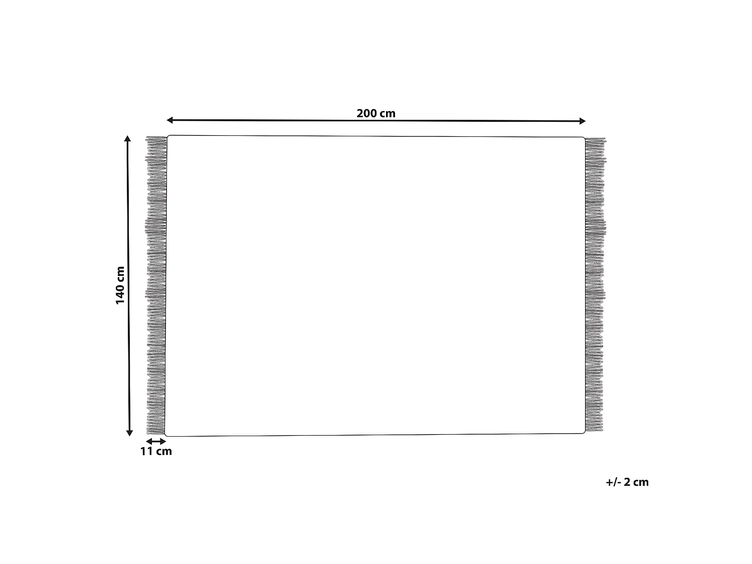 Tapis en laine beige et noir 140 x 200 cm YAZLIK