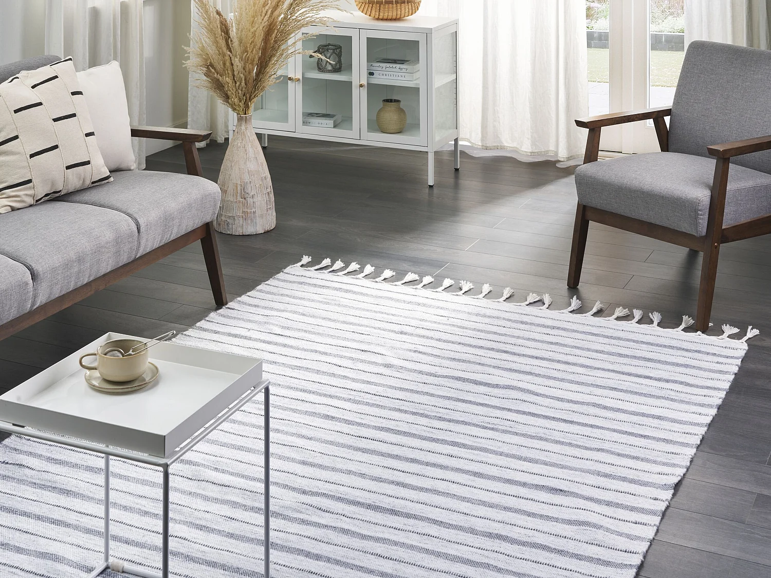 Tapis blanc cassé 140 x 200 cm BADEMLI