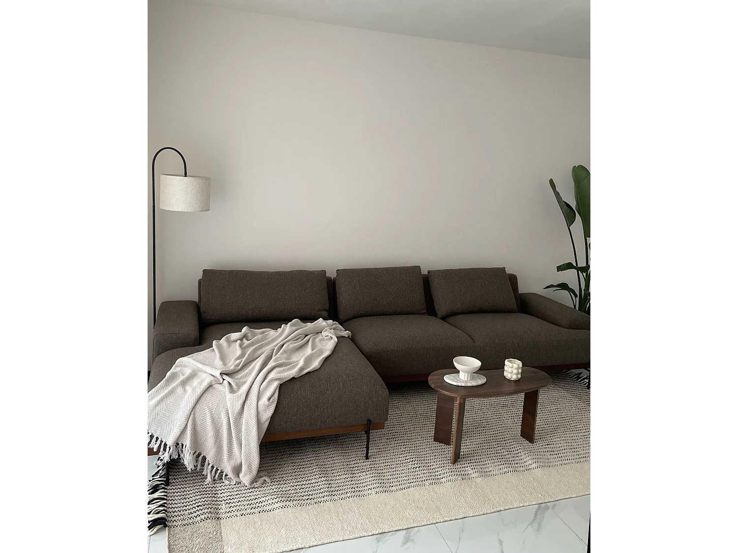 Vloerkleed wol beige/zwart 200 x 230 cm DIVARLI