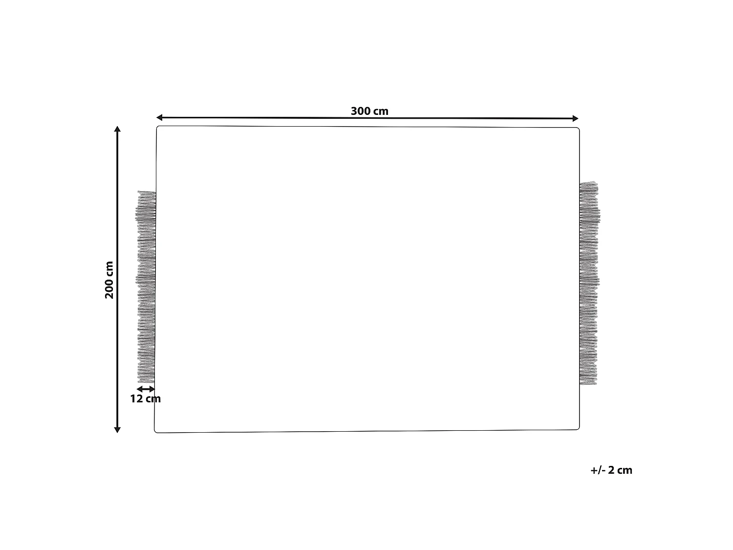 Vloerkleed wol beige/zwart 200 x 230 cm DIVARLI