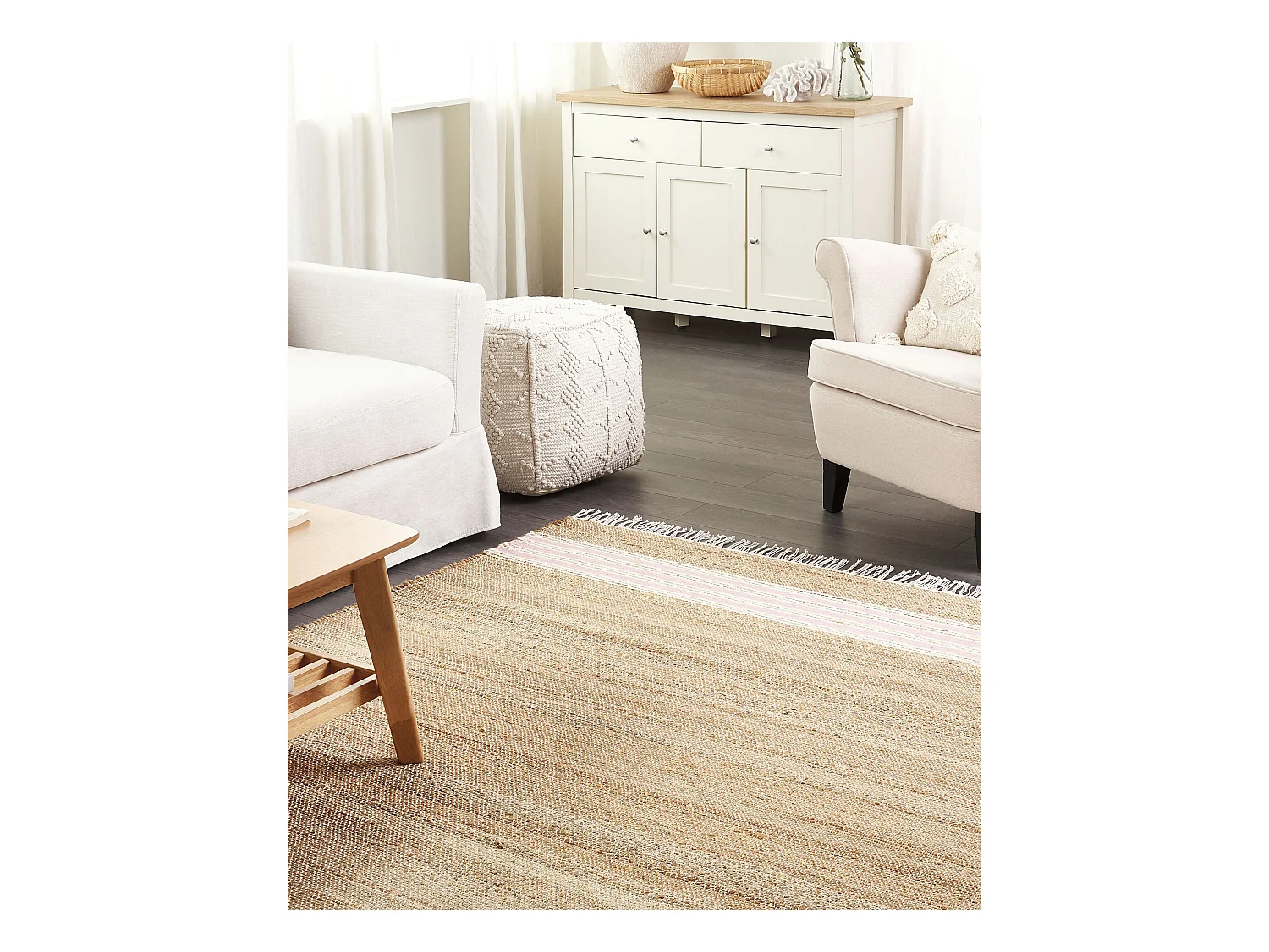 Tapete MIRZA 160 x 230 cm Juta Rosa pastel