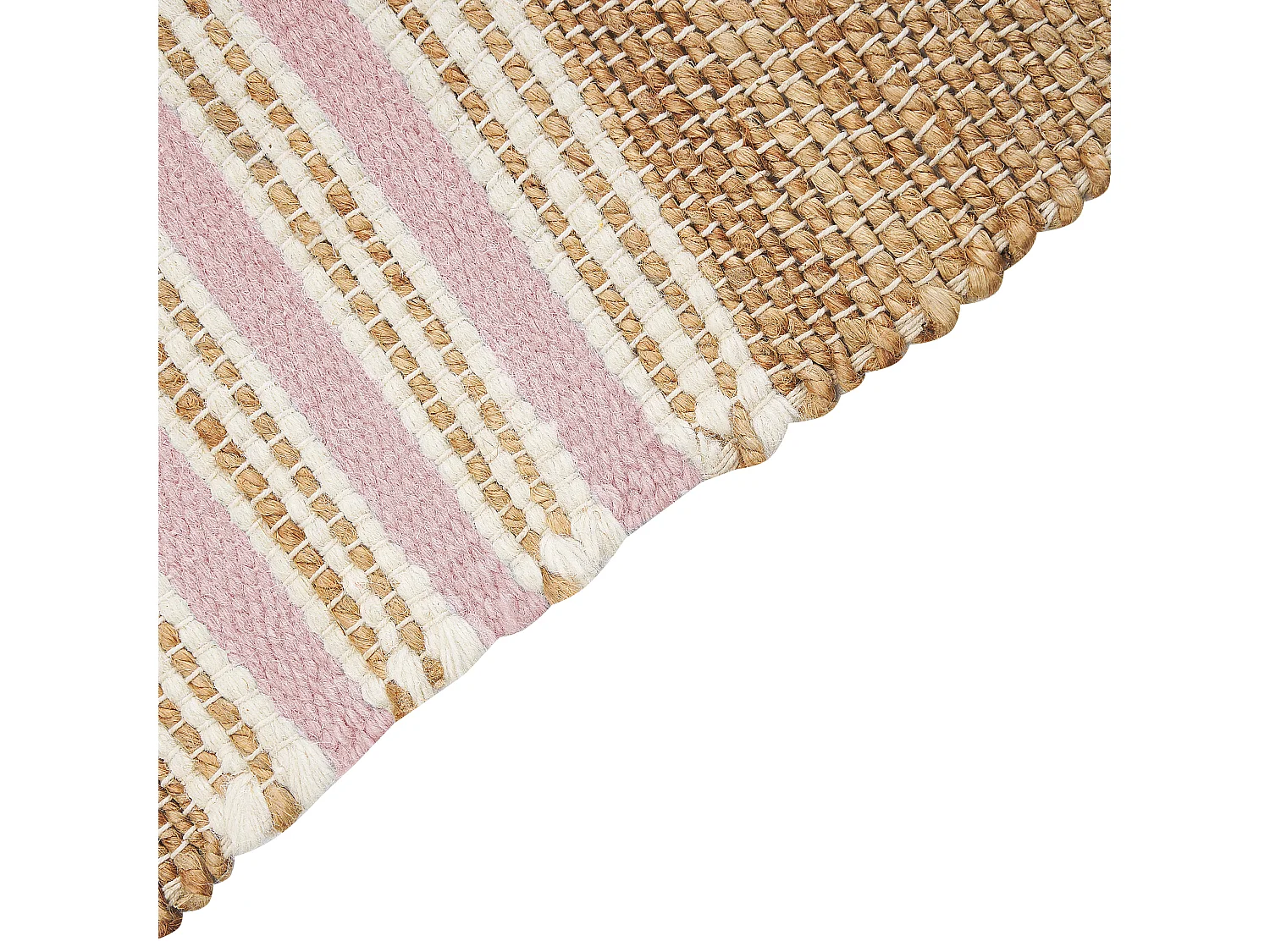 Vloerkleed MIRZA 160 x 230 cm Jute Pastelroze