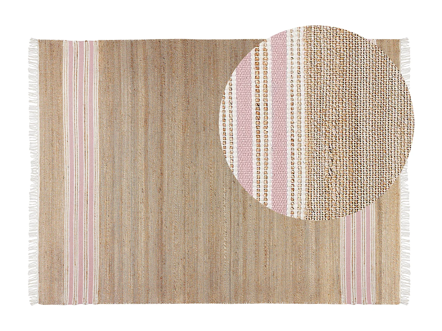 Tapete MIRZA 160 x 230 cm Juta Rosa pastel