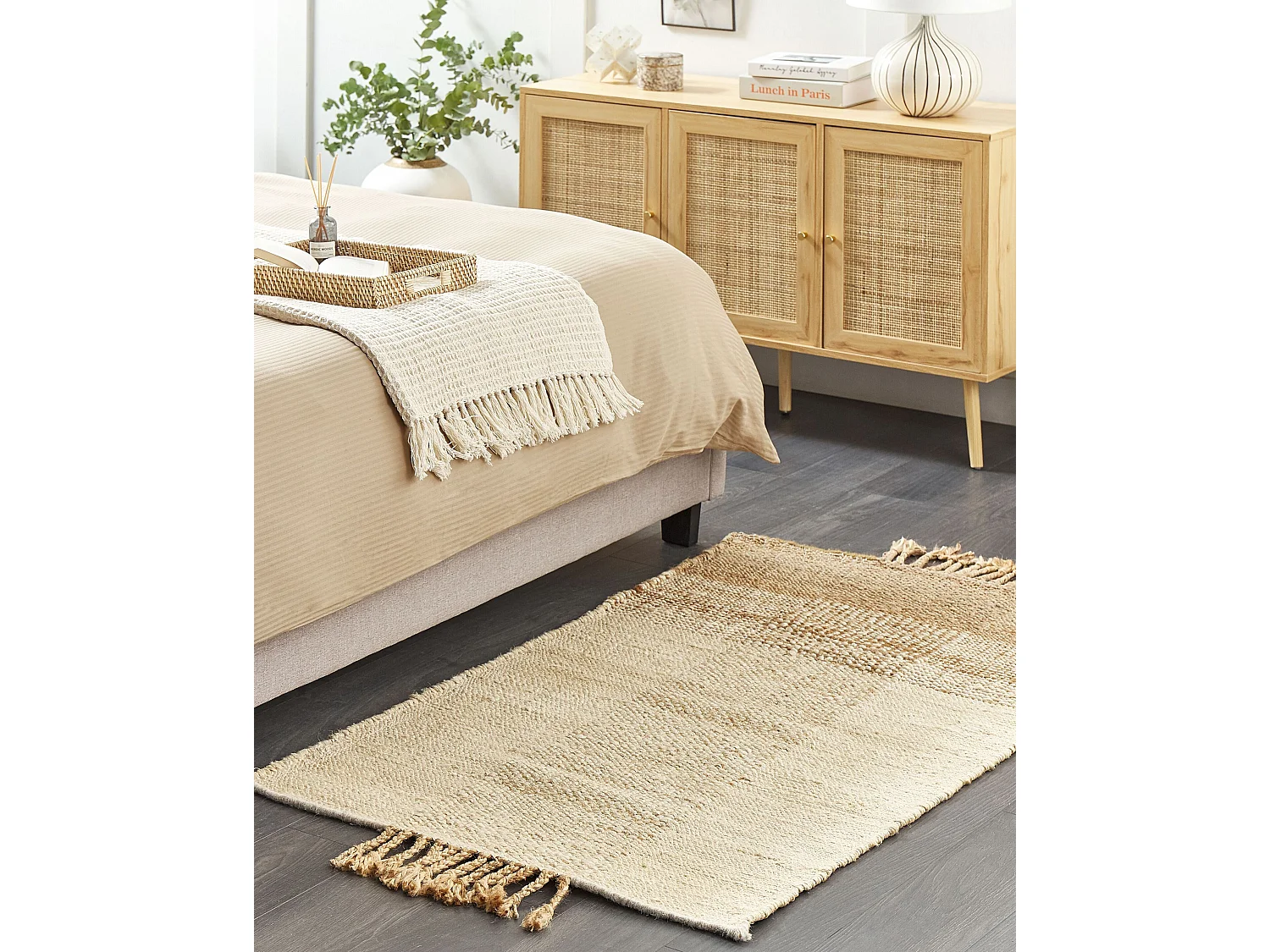 Tapis HAMZALAR Beige 80 x 150 cm Jute