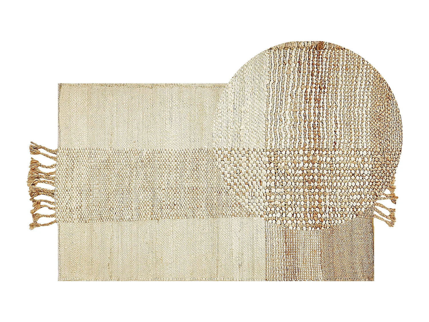 Dywan z juty 80 x 150 cm beżowy HAMZALAR