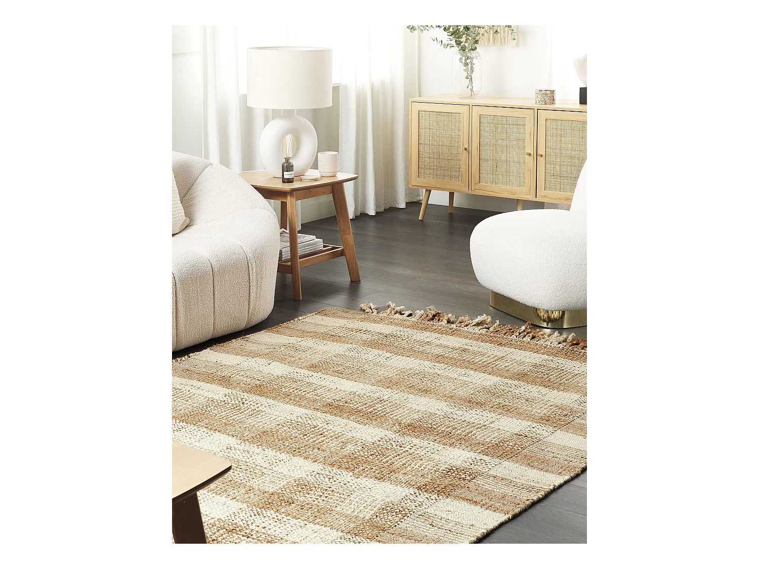 Dywan z juty 160 x 230 cm beżowy BERISSA