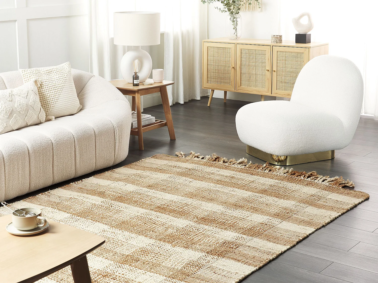 Tapis BERISSA 160 x 230 cm Jute Beige