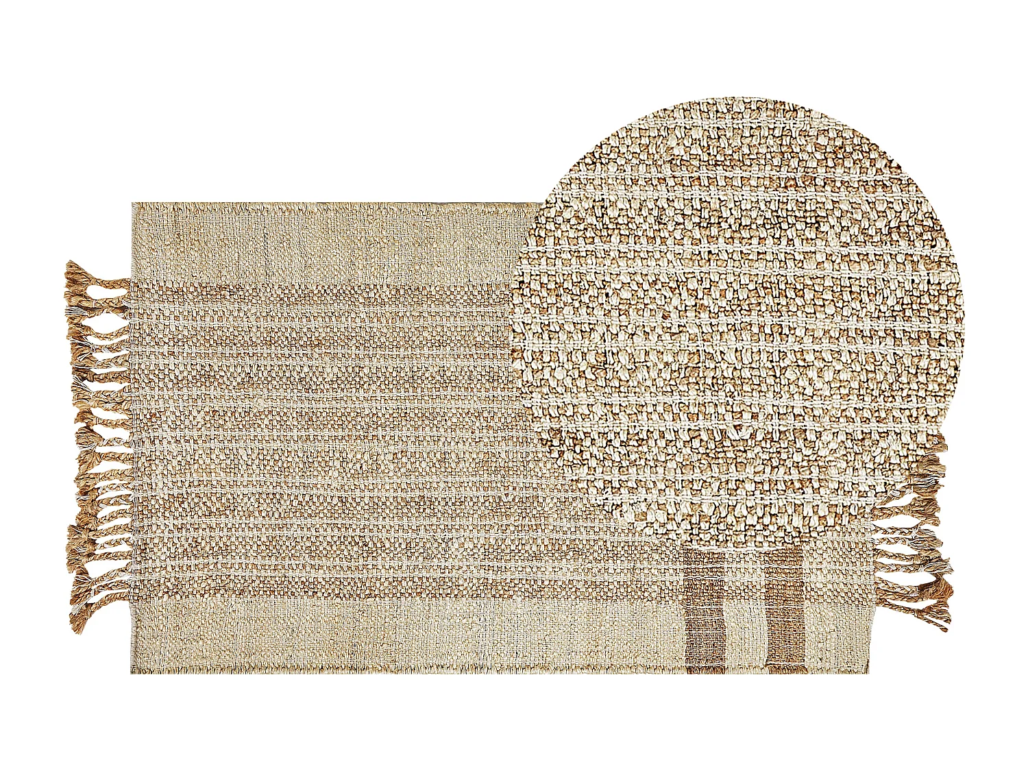 Dywan z juty 80 x 150 cm beżowy ORTAOBA