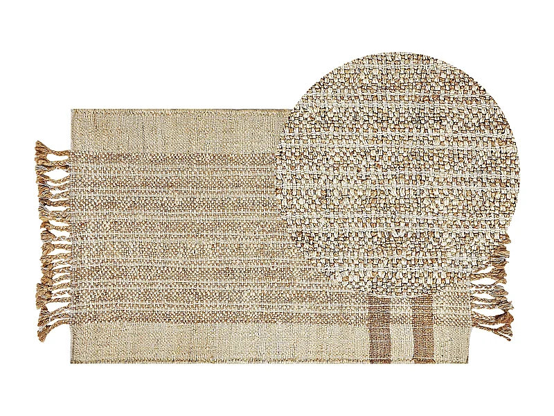 Dywan z juty 80 x 150 cm beżowy ORTAOBA