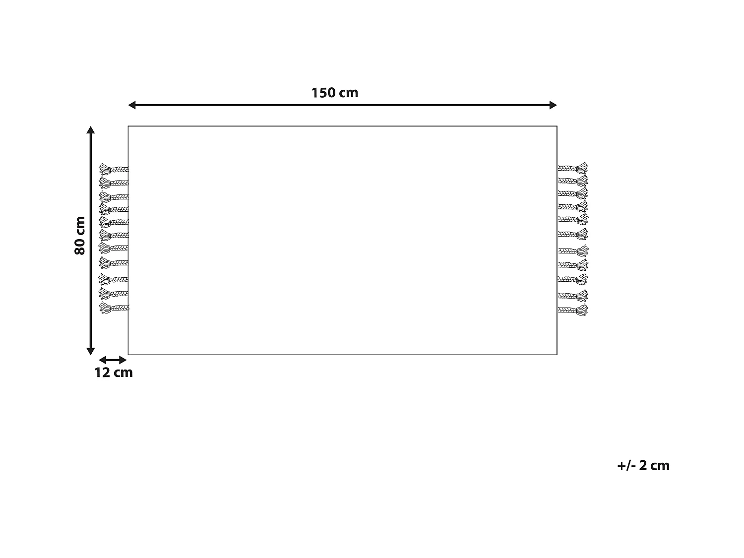 Alfombra DEDEMLI 80 x 150 cm Yute Beige