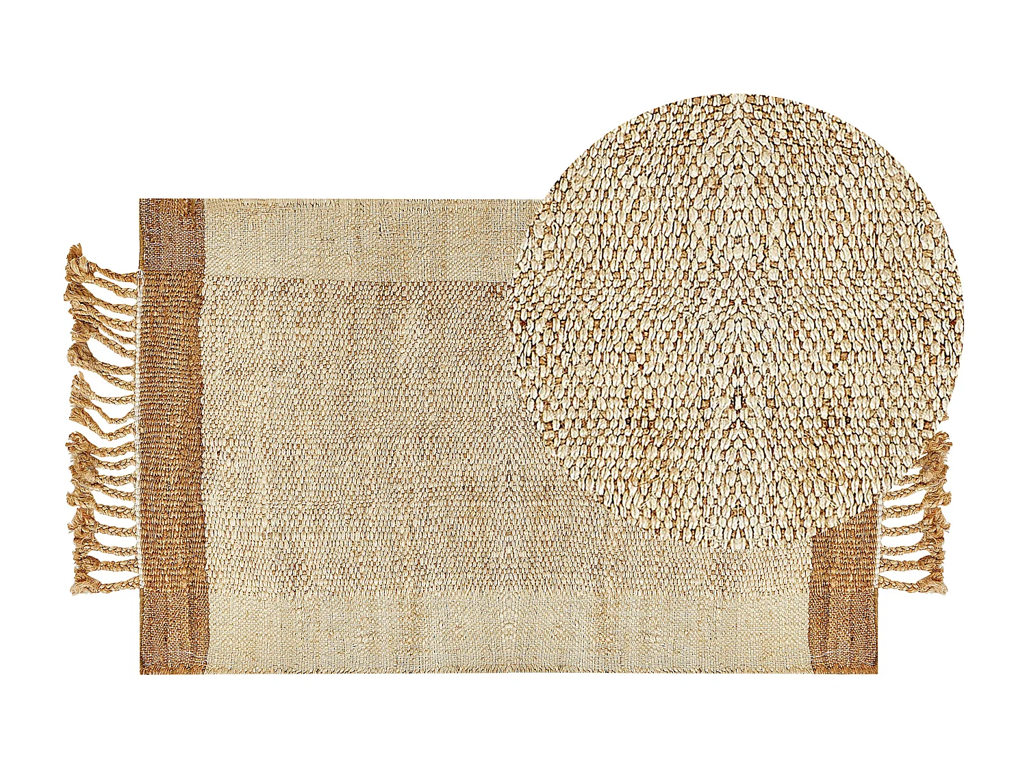 Dywan z juty 80 x 150 cm beżowy DEDEMLI