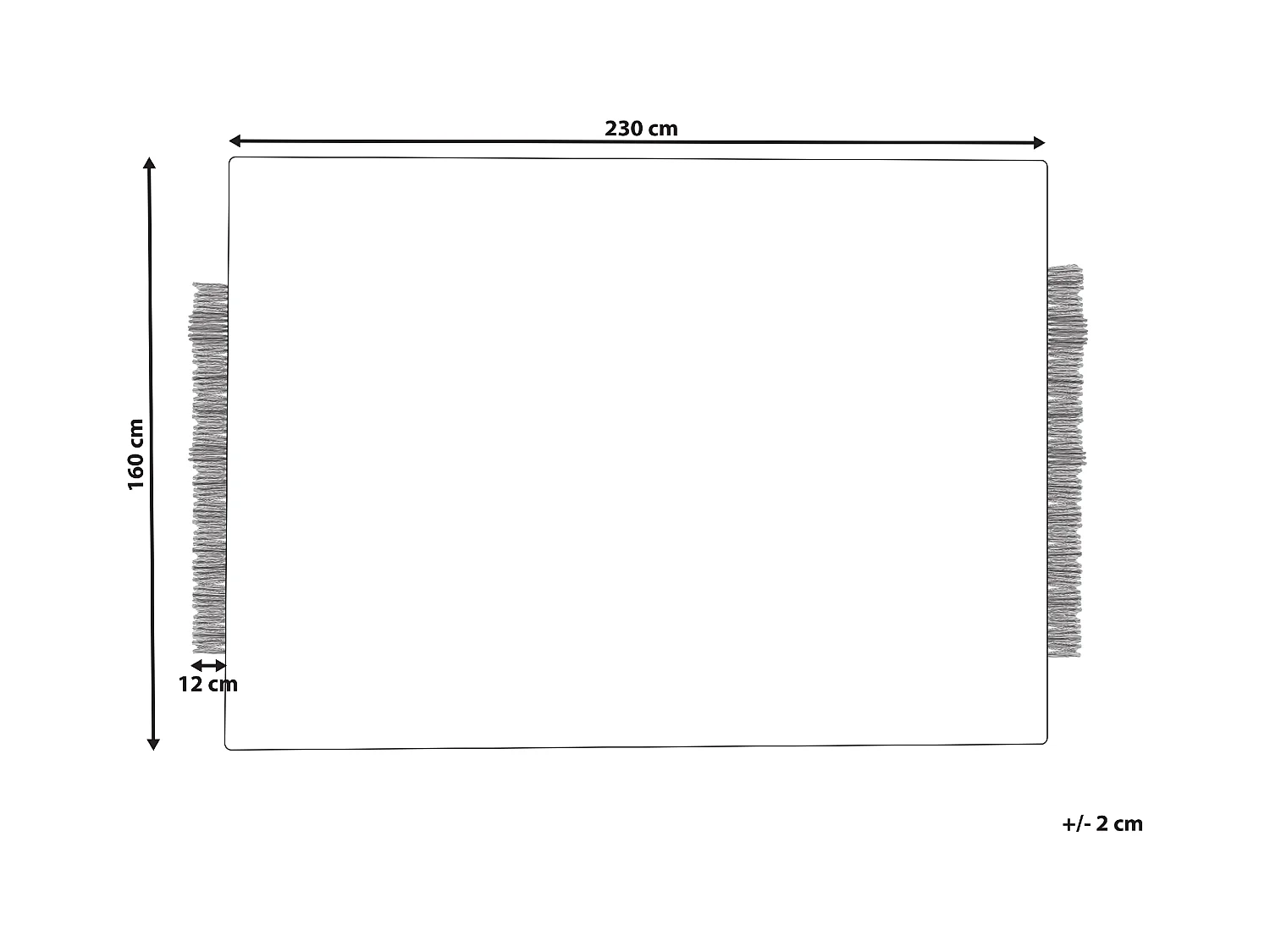 Vloerkleed wol beige/zwart 160 x 230 cm DIVARLI