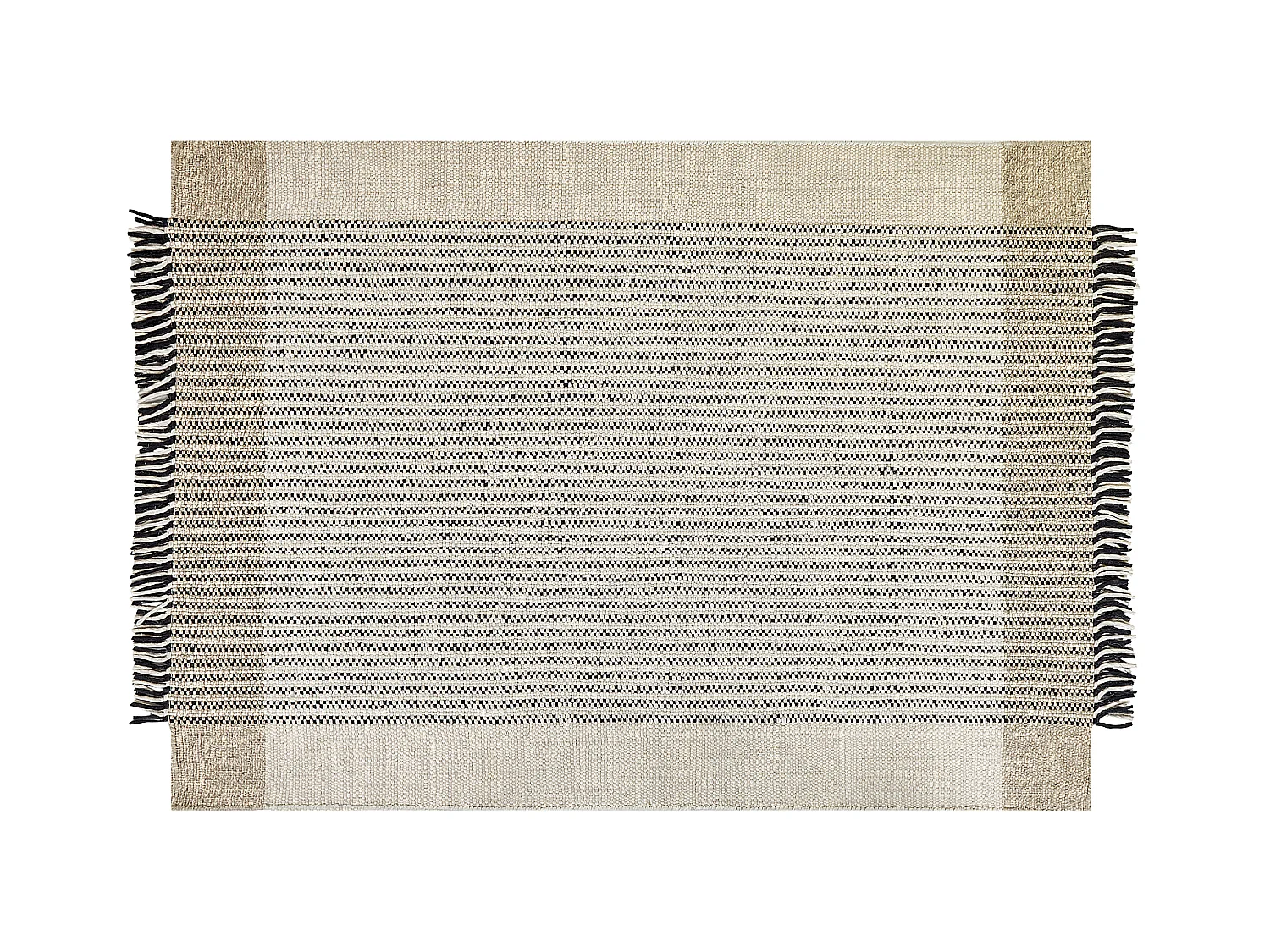 Vloerkleed wol beige/zwart 160 x 230 cm DIVARLI