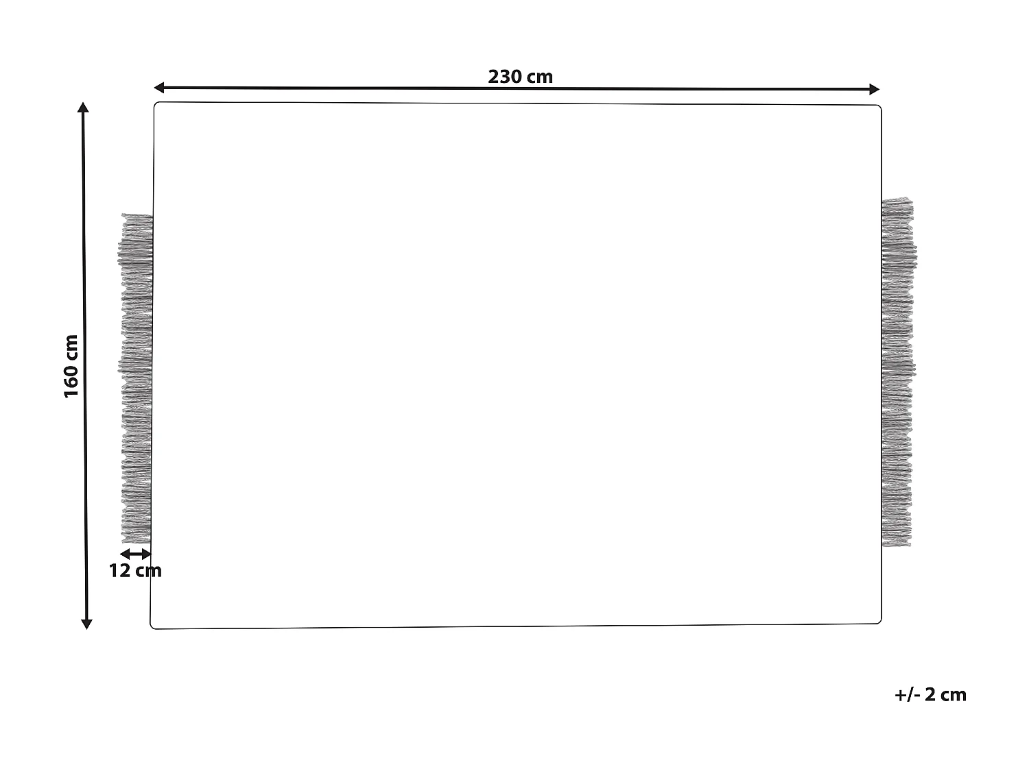 Vloerkleed wol beige/zwart 160 x 230 cm DIVARLI