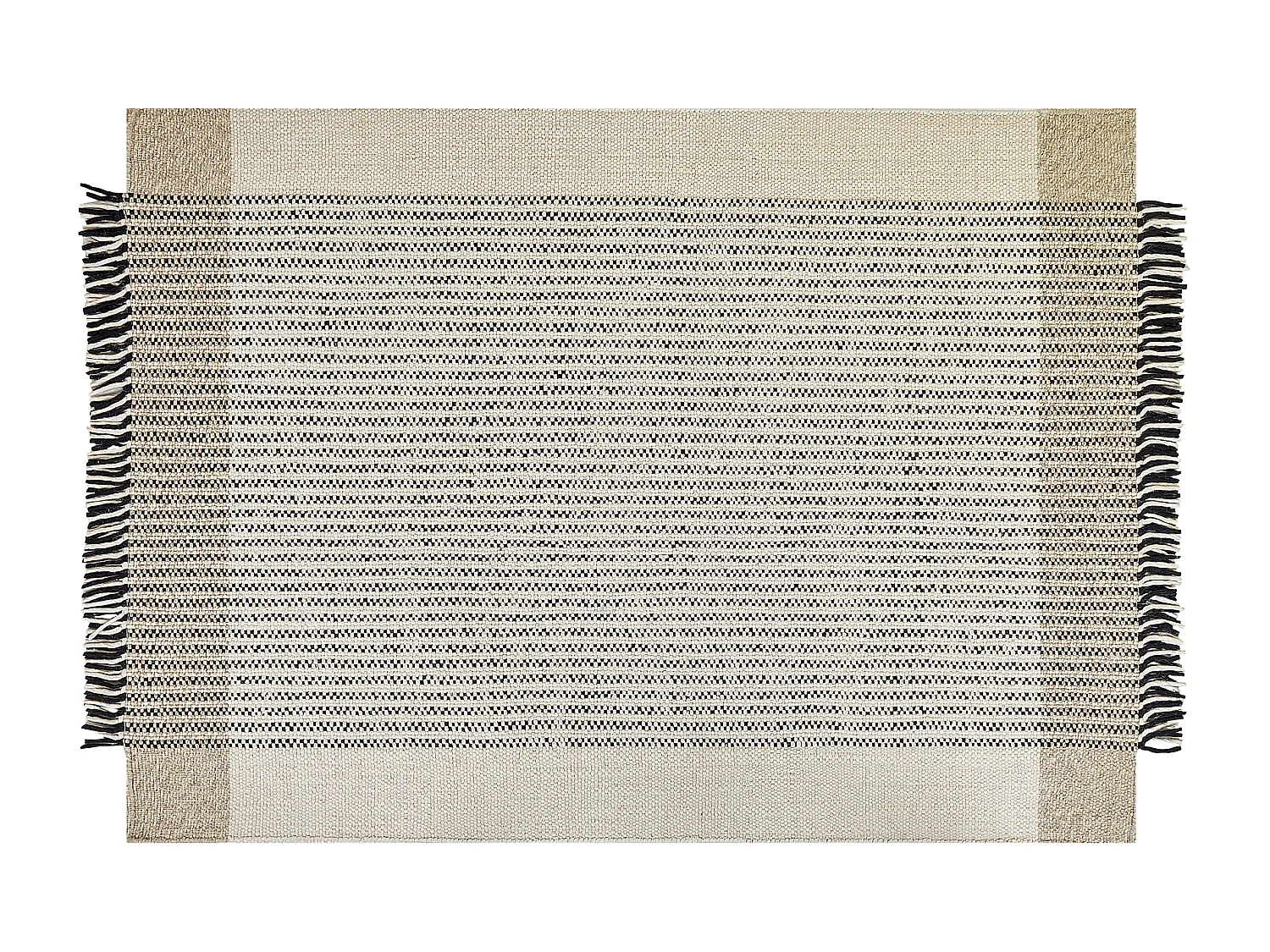Vloerkleed wol beige/zwart 160 x 230 cm DIVARLI