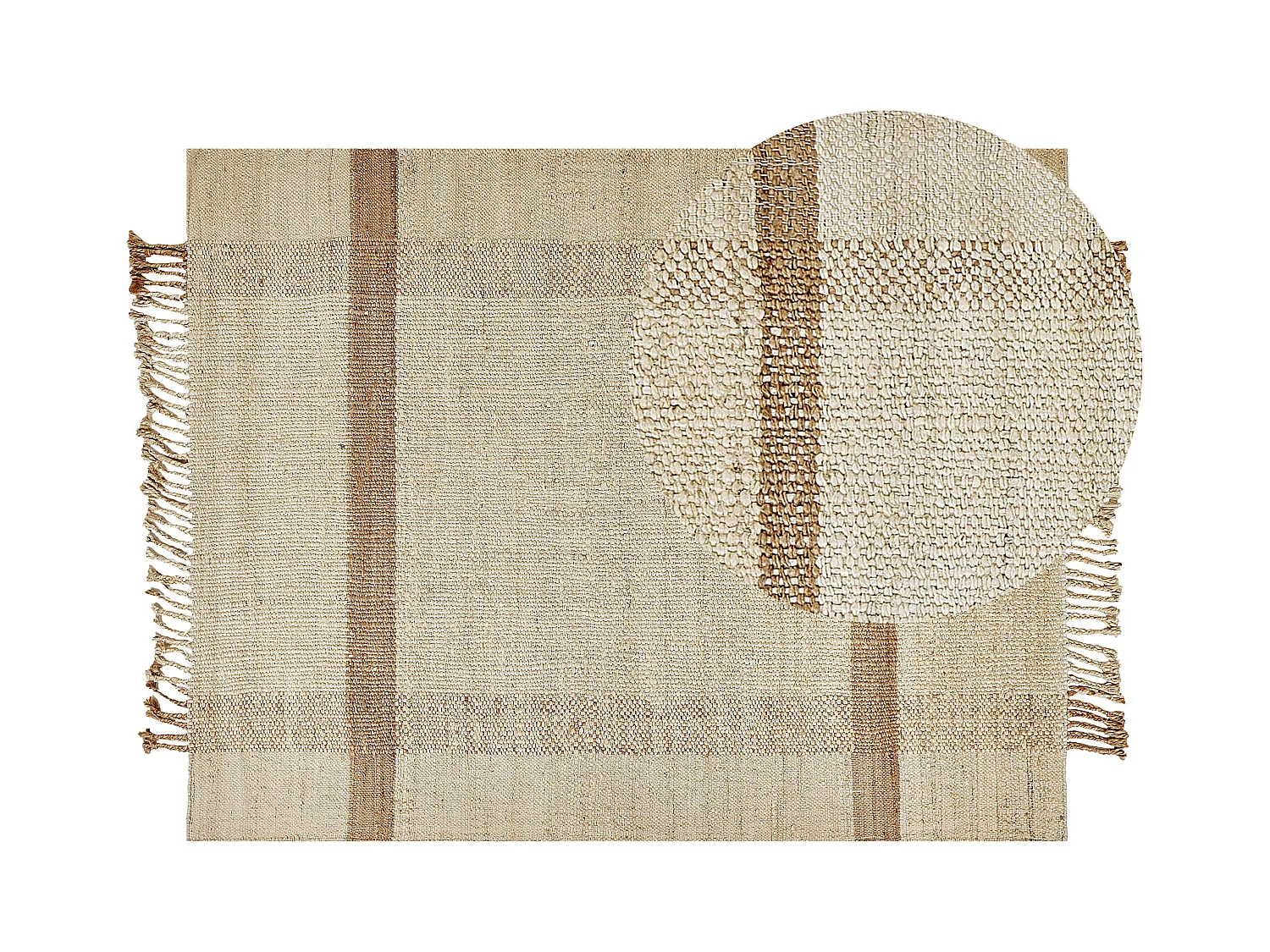 Tapete YELMEZ 160 x 230 cm Juta Creme