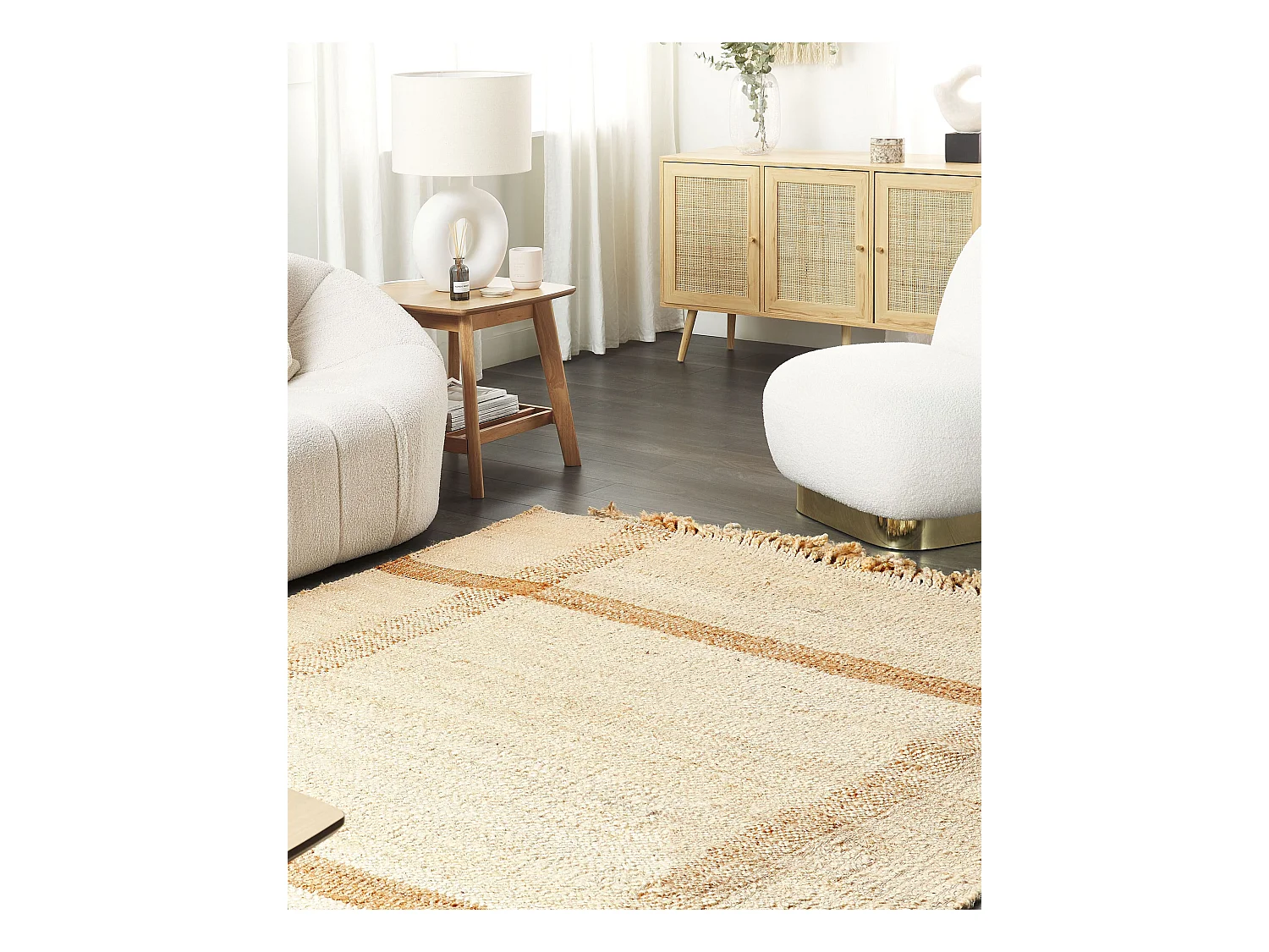 Tapete YELMEZ 160 x 230 cm Juta Creme