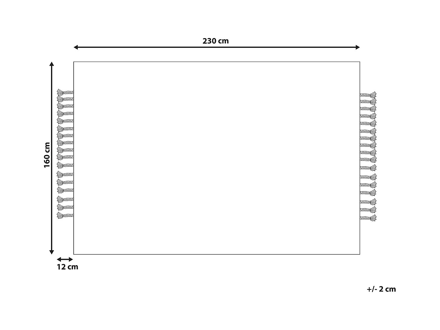Tapete YELMEZ 160 x 230 cm Juta Creme