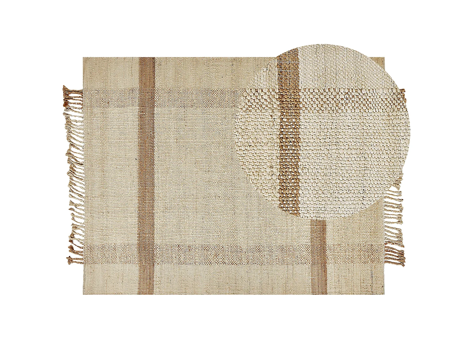 Rug YELMEZ Beige 160 x 230 cm Jute