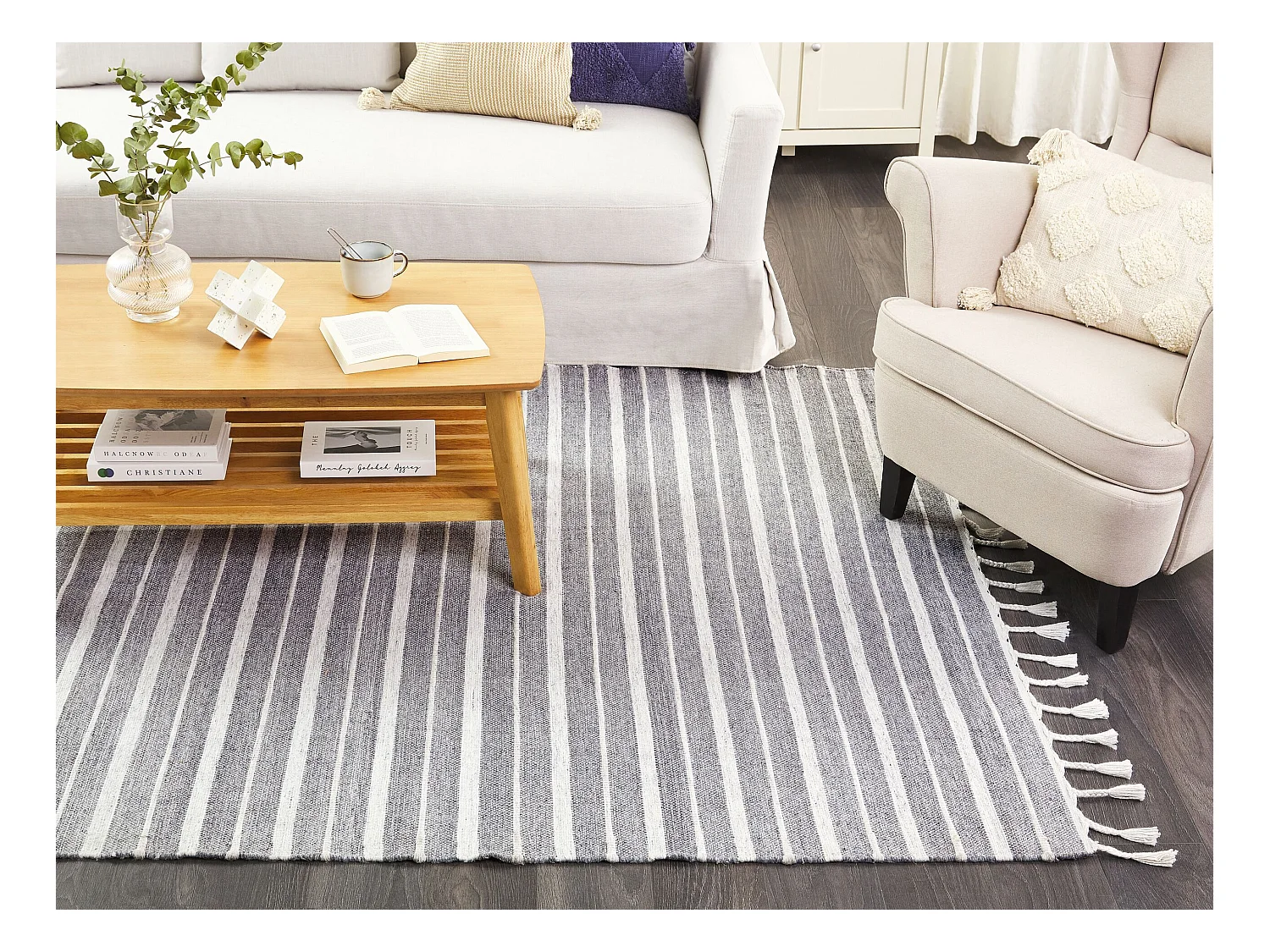 Tapis BADEMLI Gris clair 160 x 230 cm