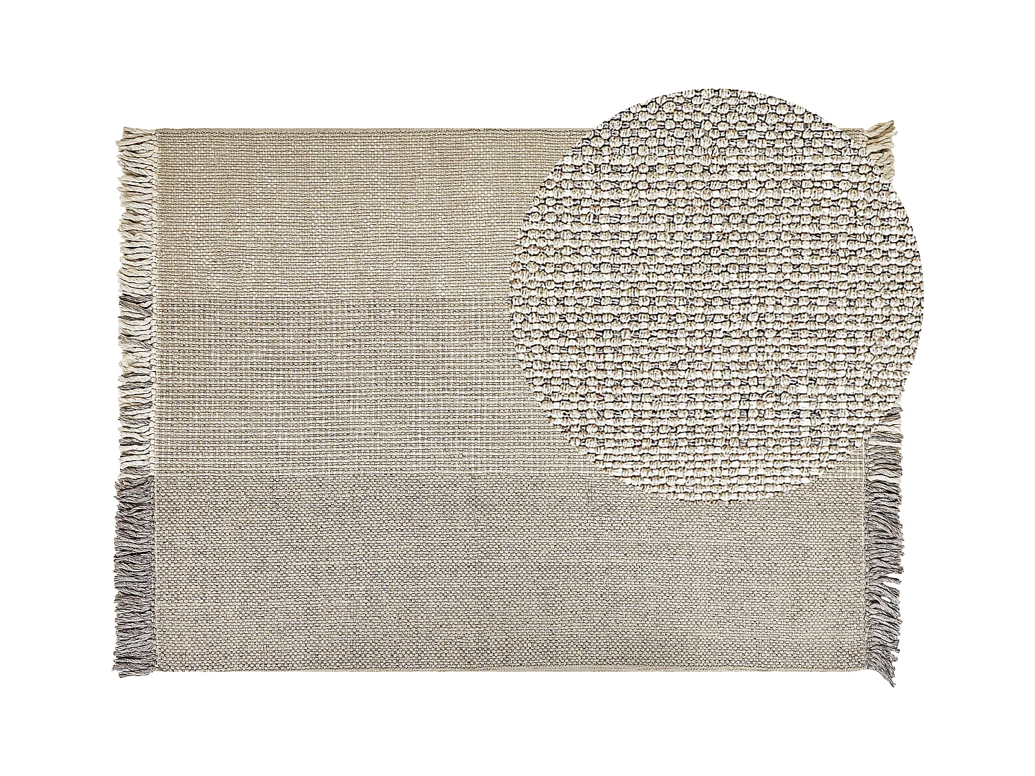 Tapete de lã cinzenta 140 x 200 cm TEKELER