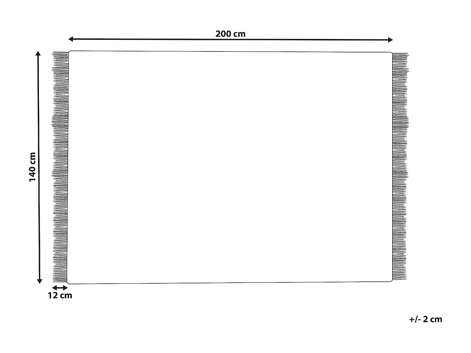 Tappeto lana grigio chiaro 140 x 200 cm TEKELER