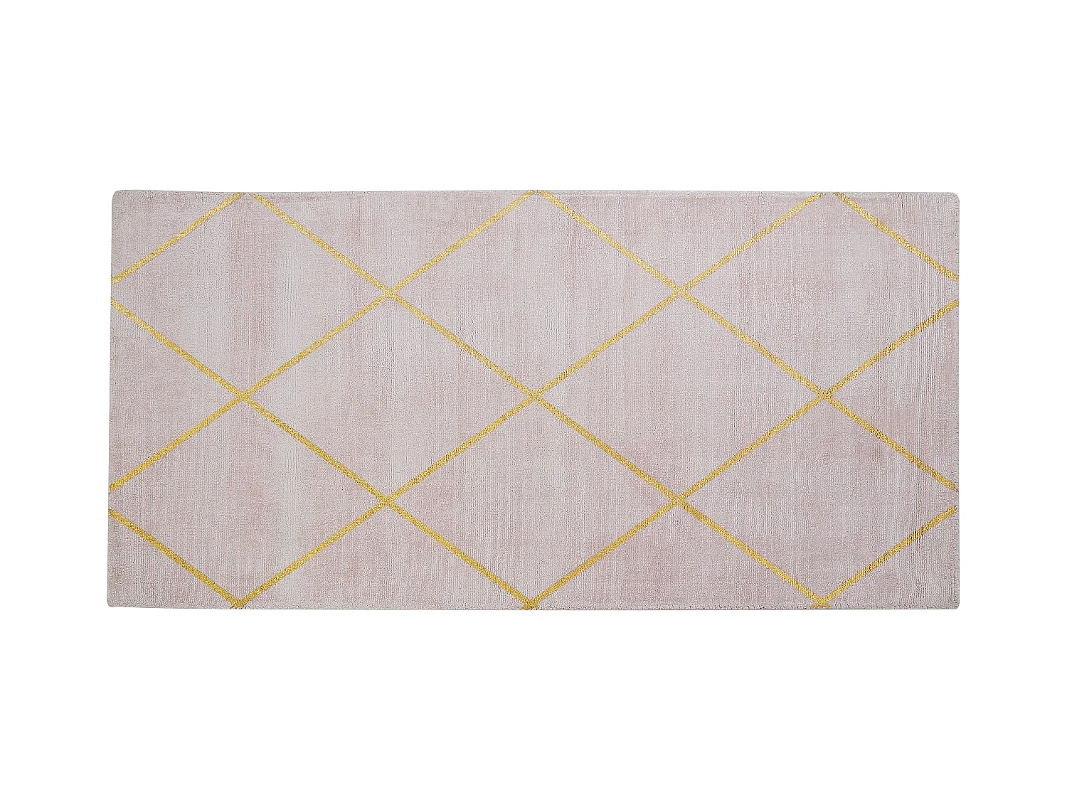 Tapete em viscose rosa e dourado 80 x 150 cm ATIKE