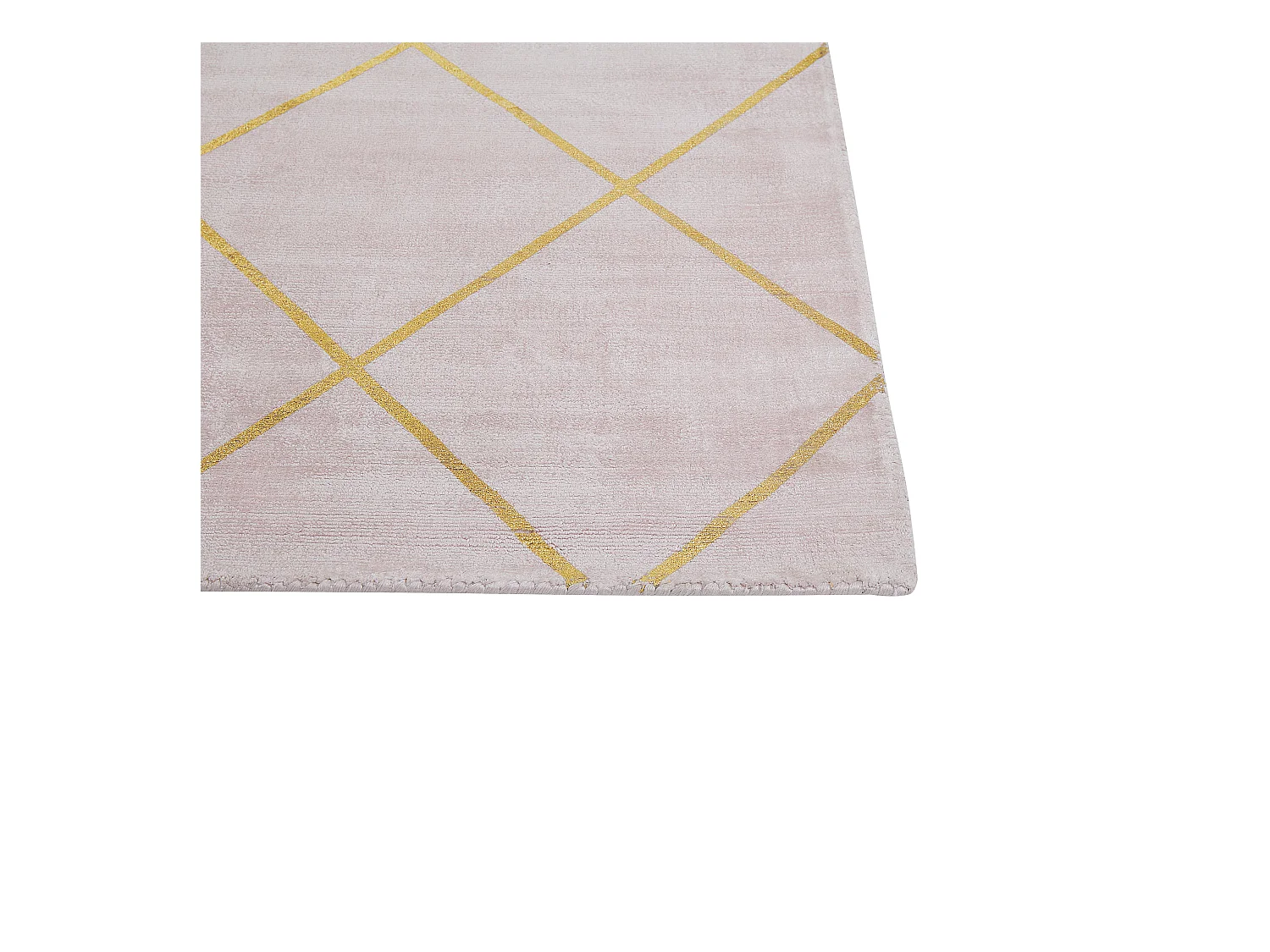 Vloerkleed viscose lichtroze/goud 80 x 150 cm ATIKE