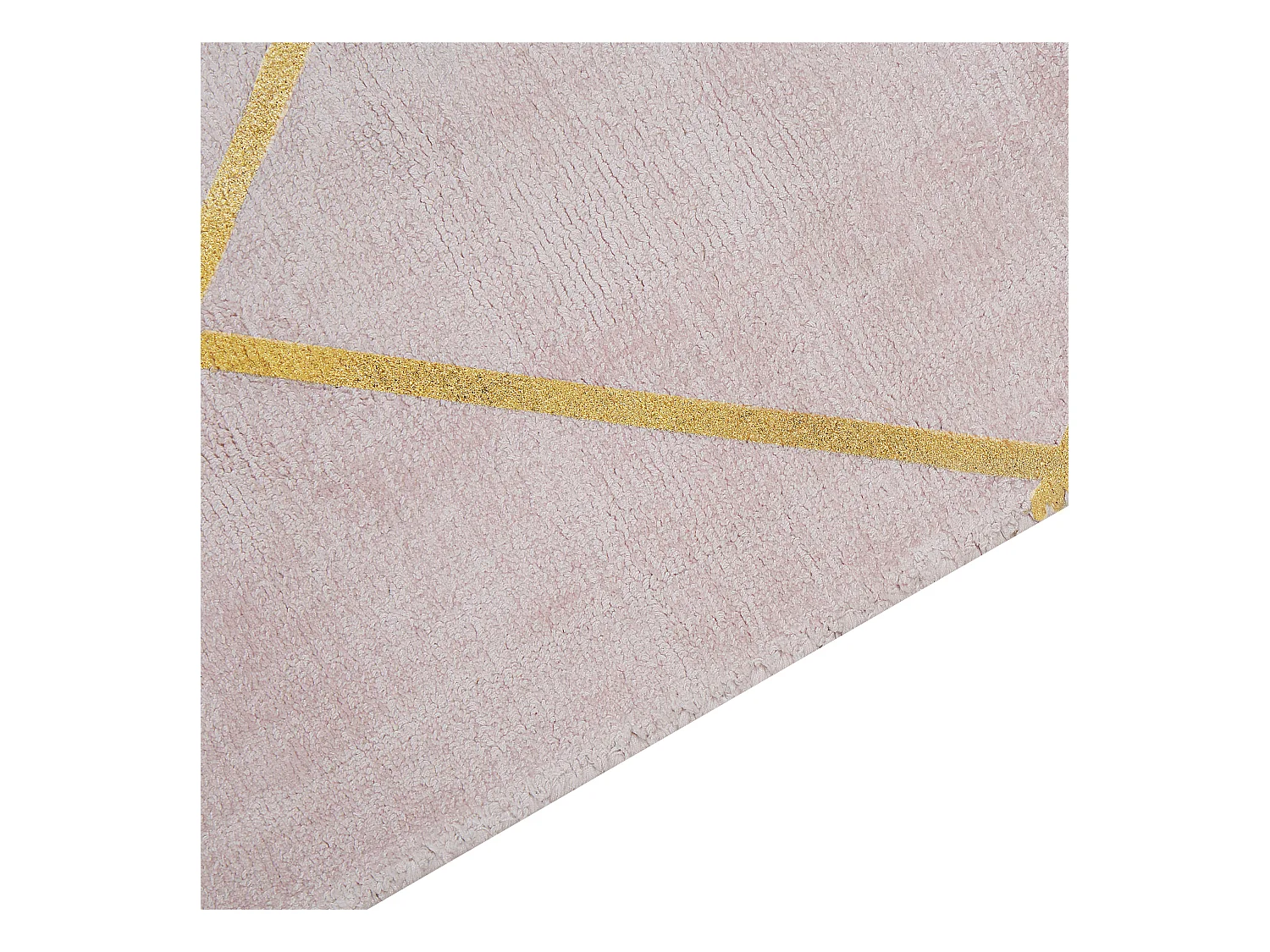 Vloerkleed viscose lichtroze/goud 80 x 150 cm ATIKE