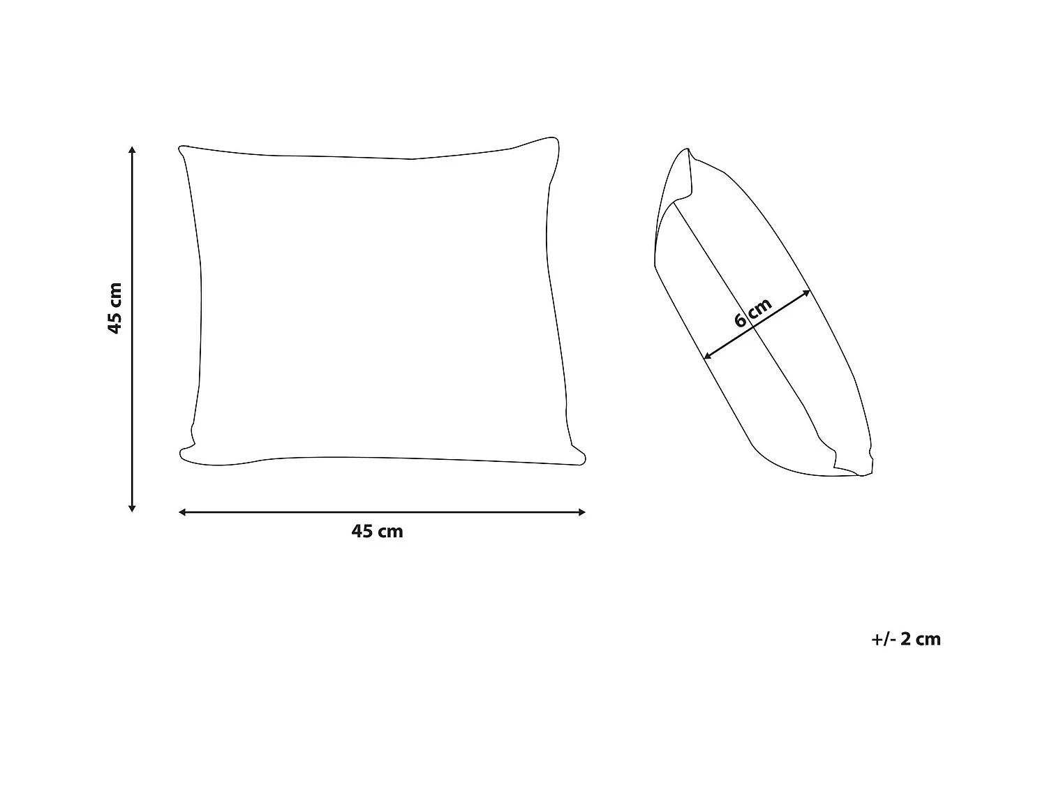 Poduszka dekoracyjna PEPEROMIA Bawełna 45 x 45 cm Biały Wzór roślinny